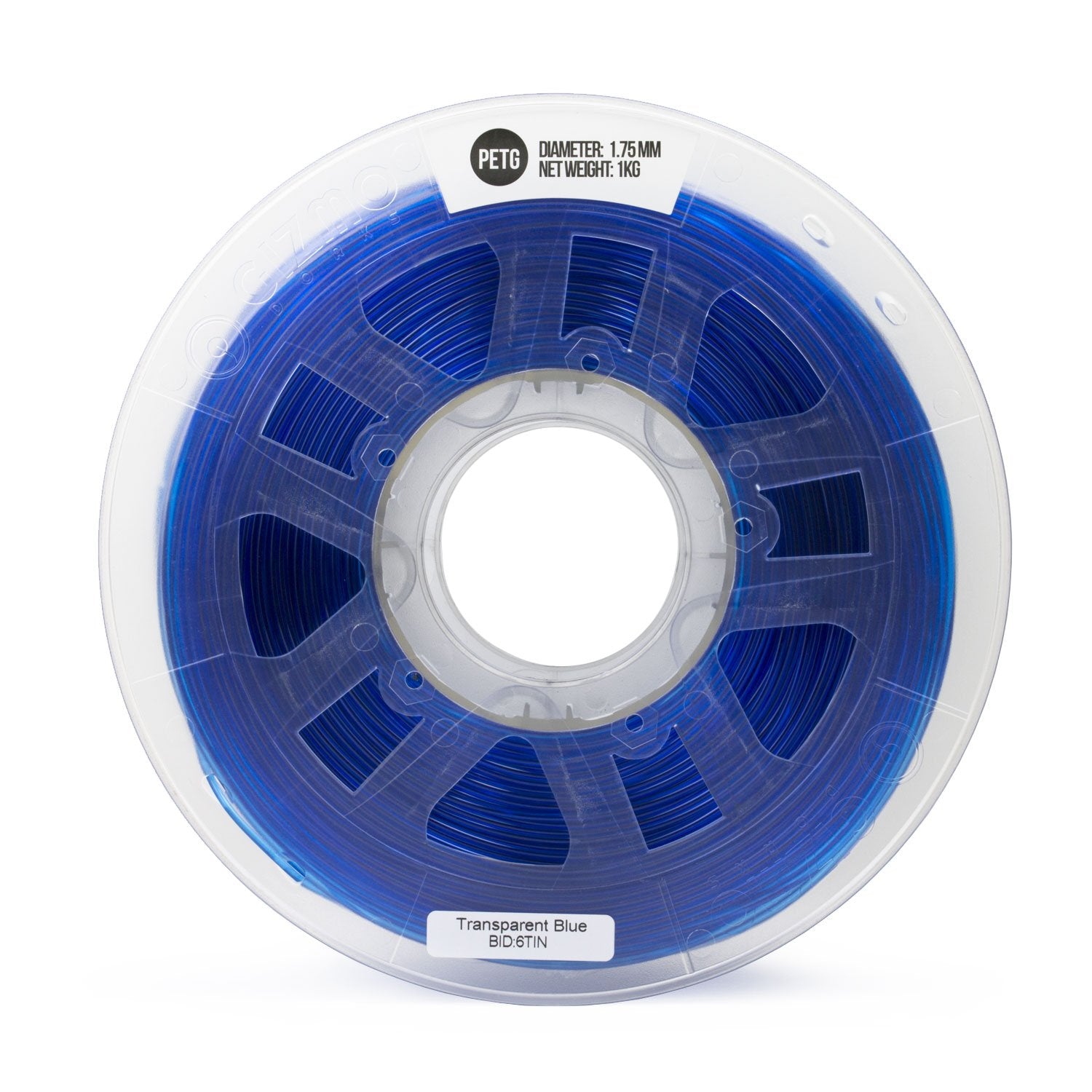 Gizmo Dorks 1.75Mm Petg Filament 1Kg /2.2Lbs For 3D Printers, Translucent Blue