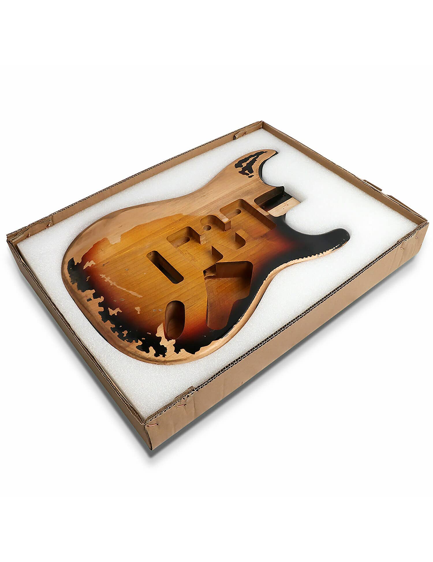 Sunsmile Relic Electric Guitar Body Nitro Alder Strat Style Hsh Diy Guitar Body 3 Tone Sunburst.