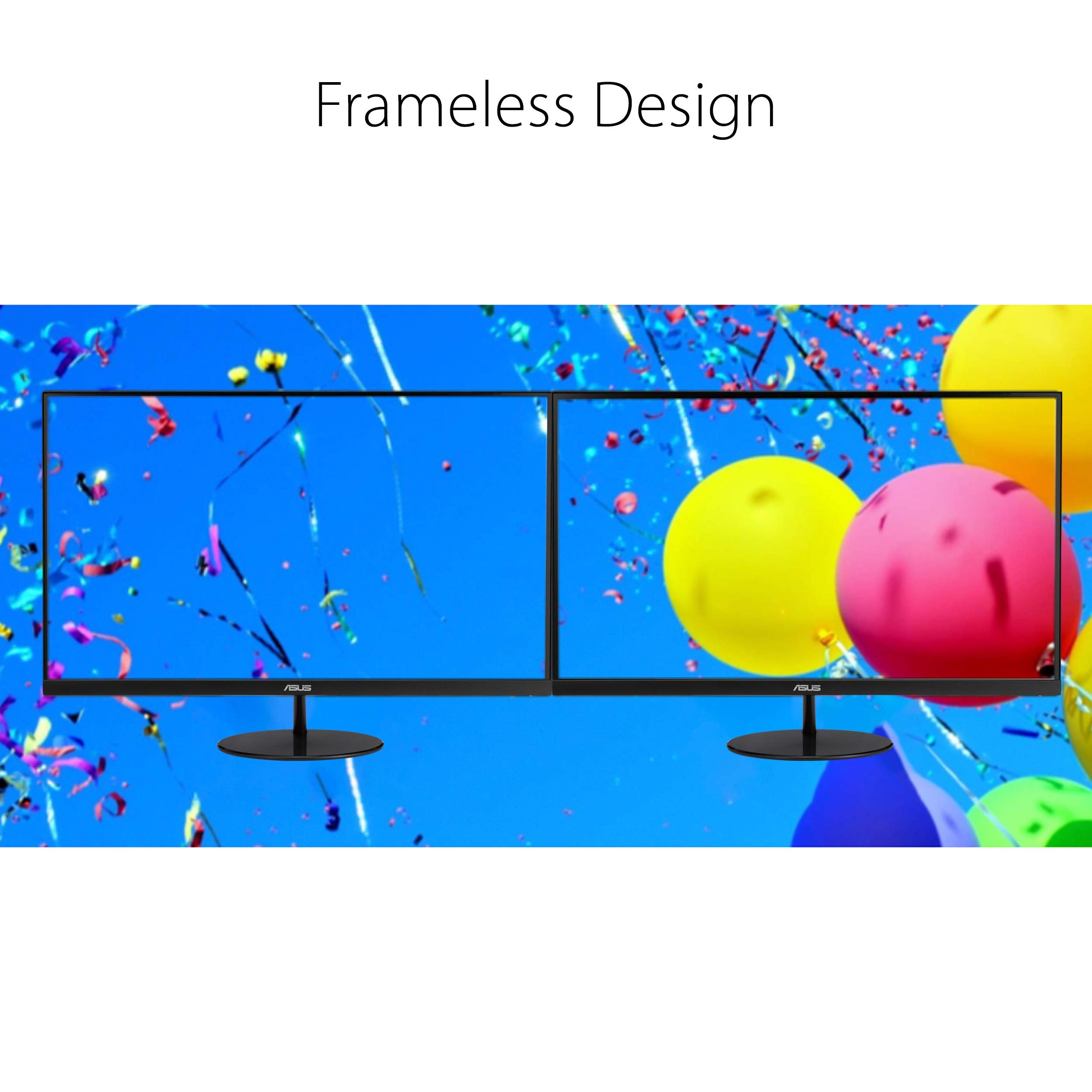 Asus Vl249He 23.8    Eye Care Monitor, 1080P Full Hd, 75Hz, Ips, Adaptive Sync/Freesync, Eye Care, Hdmi Vga, Frameless Slim Desi