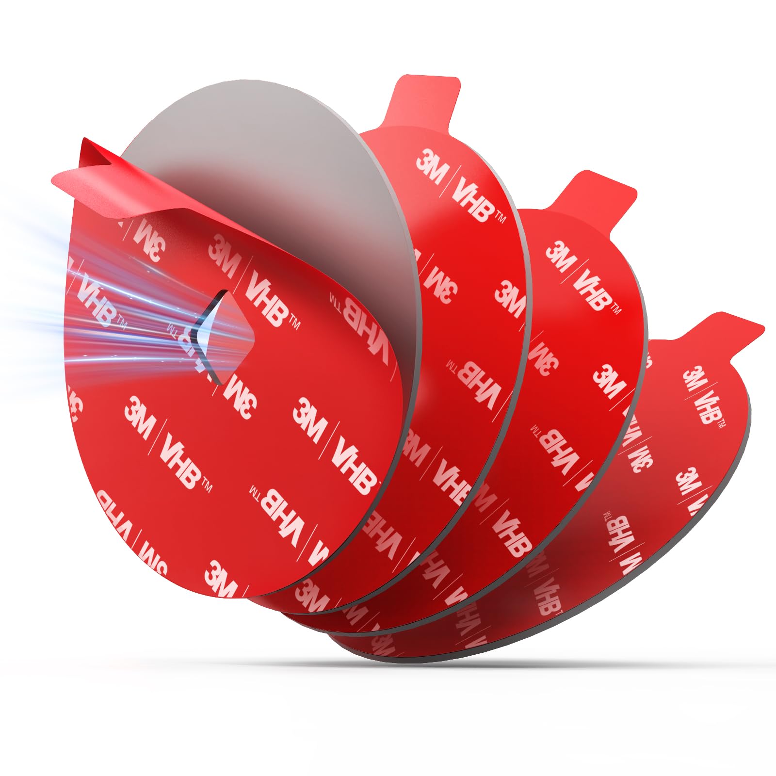 Pop-Tech 75Mm Adhesive Pad Replacement For Suction Cup: 4Pcs 2.95'' Double Sided Sticky Tape For Dash Car Mount - 3M Vhb Round S