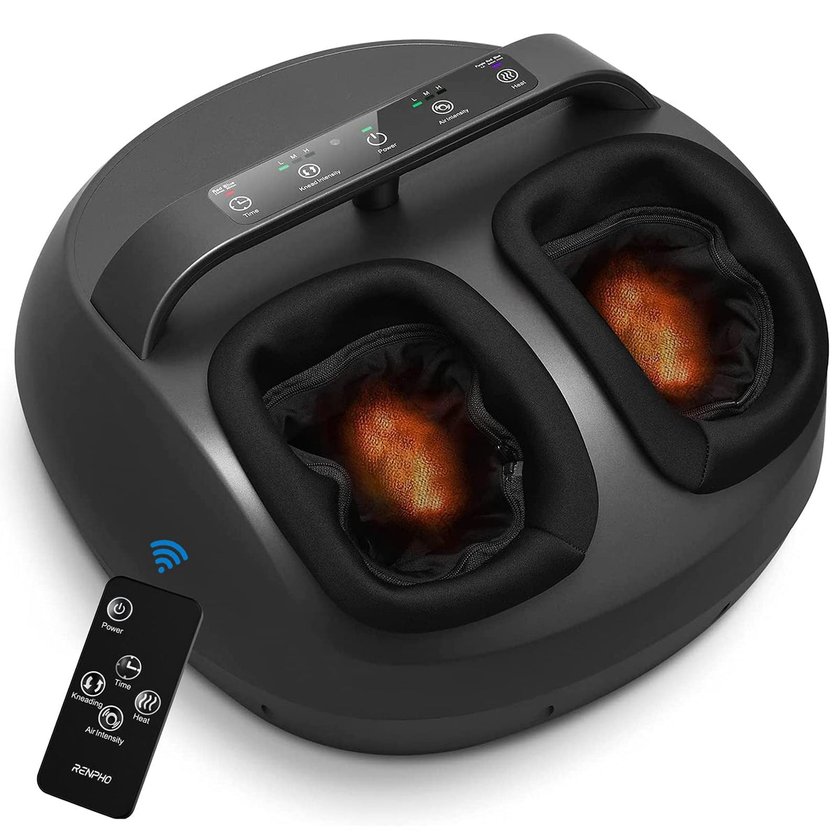 Renpho Foot Massager Machine With Upgraded Heat And Remote, Gifts For Men And Women, Handle Design, Relief For Tired Muscles And