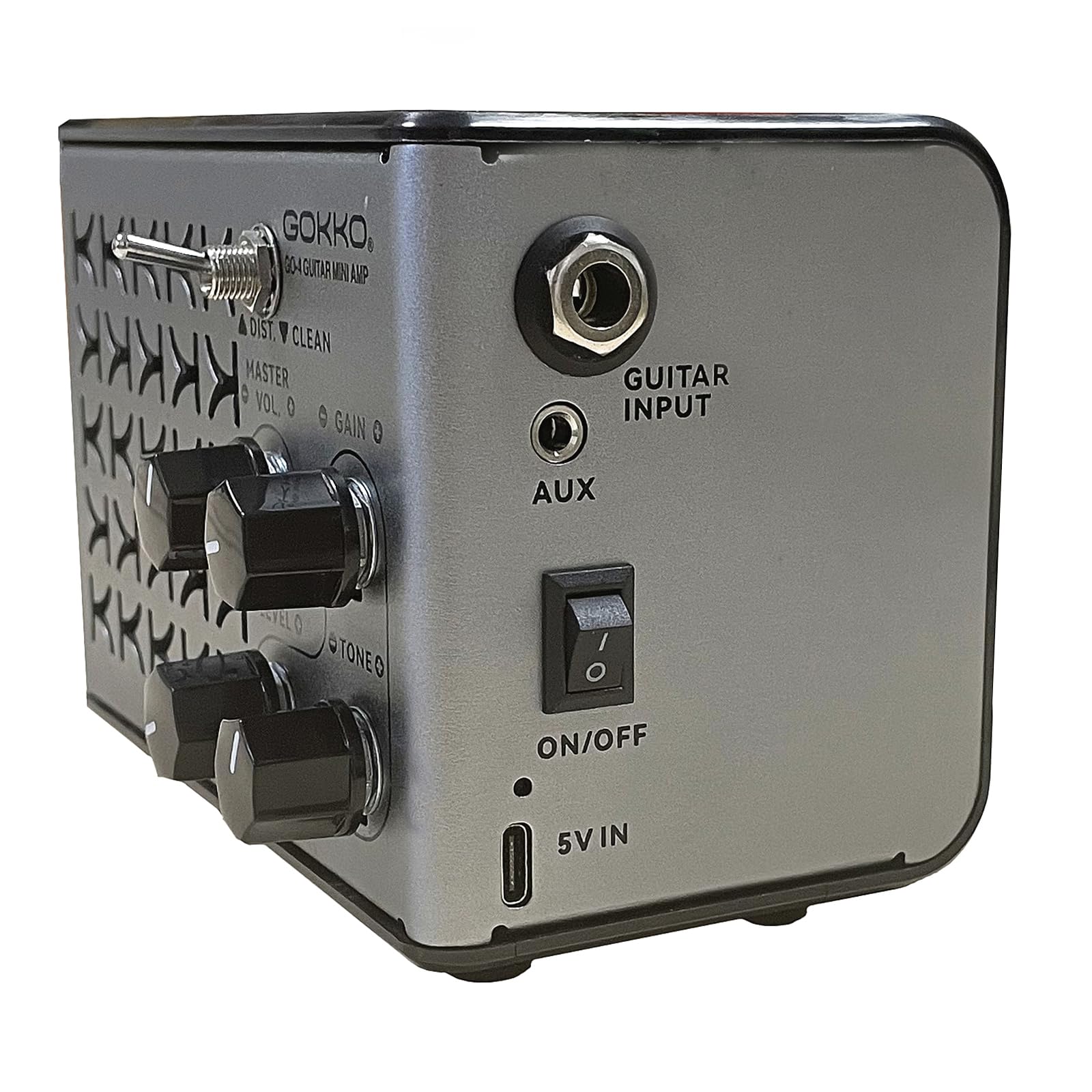 Gokko Guitar Amplifier - Portable 10W Rechargeable Guitar Amp With Bluetooth, Clean & Distortion Modes, Built-In Battery - Compa