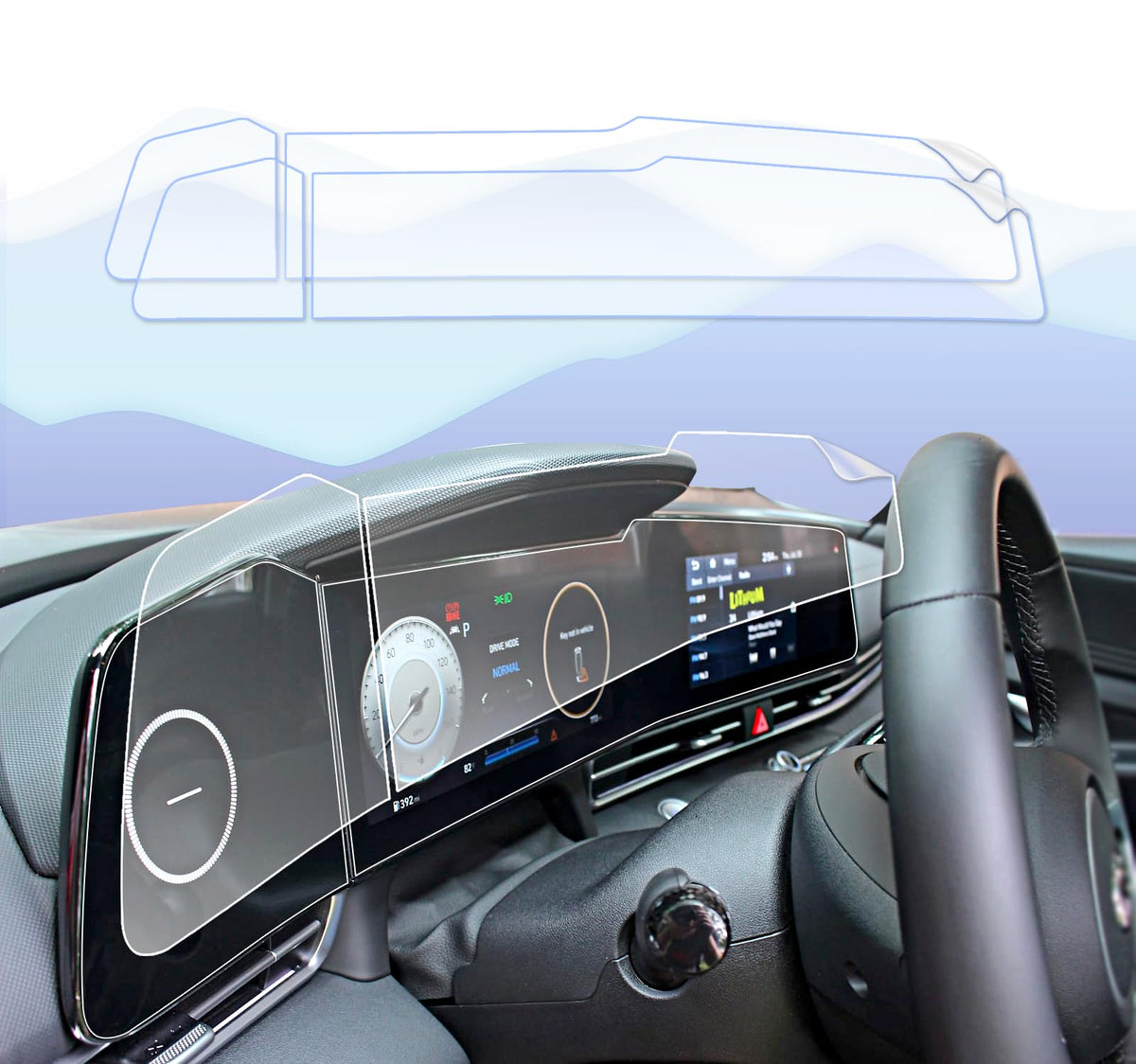 Ufgdsha 2 Pack For 2024 Elantra Screen Protector For 2021 2022 2023 2024 Hyundai Elantra Accessories 2023 Elantra N Limited Scre