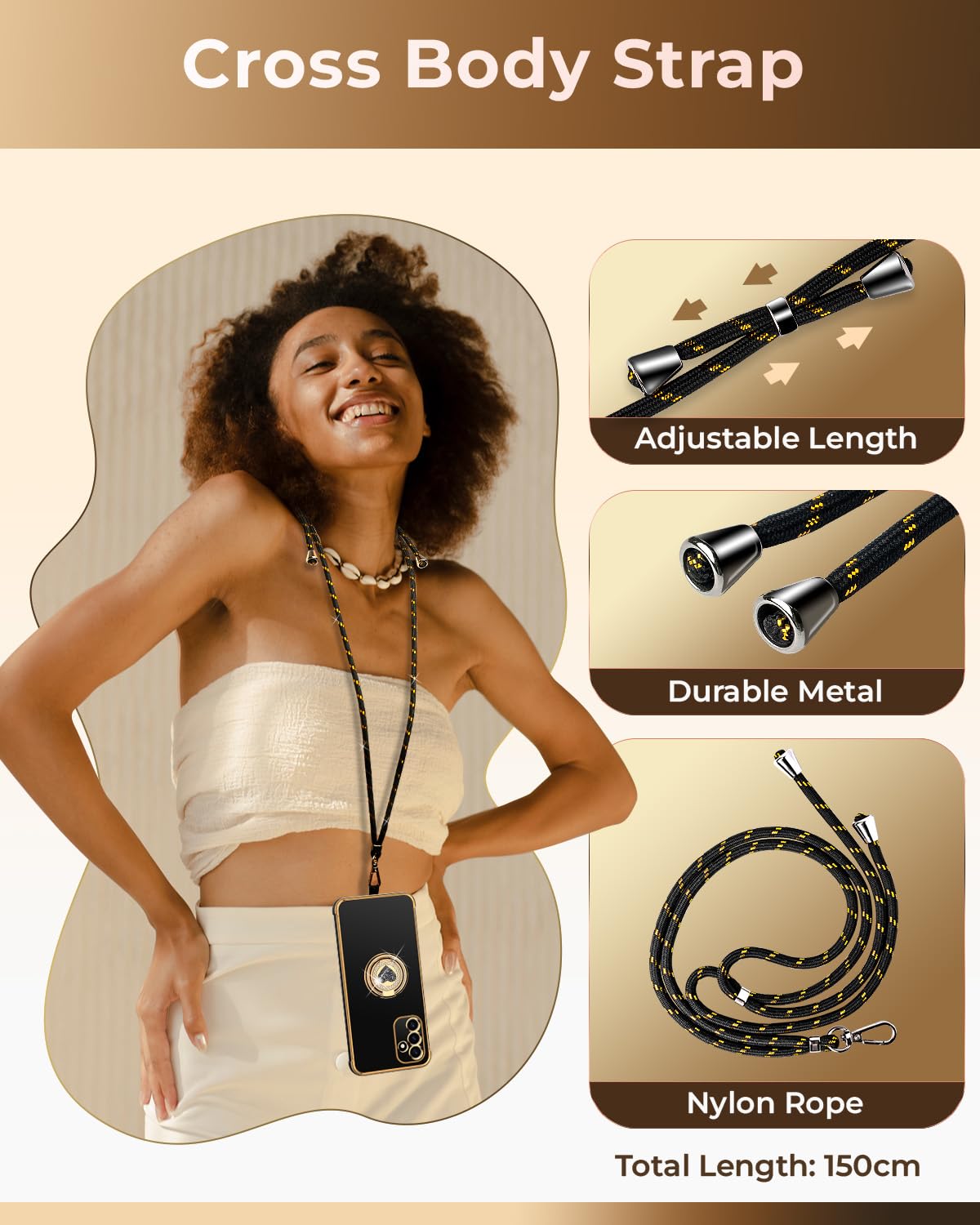 Xyz For Galaxy A16 5G Case With Stand, For Samsung Galaxy A16 5G Case With Double Ring, Women Girls Bling Luxury Protective Phon