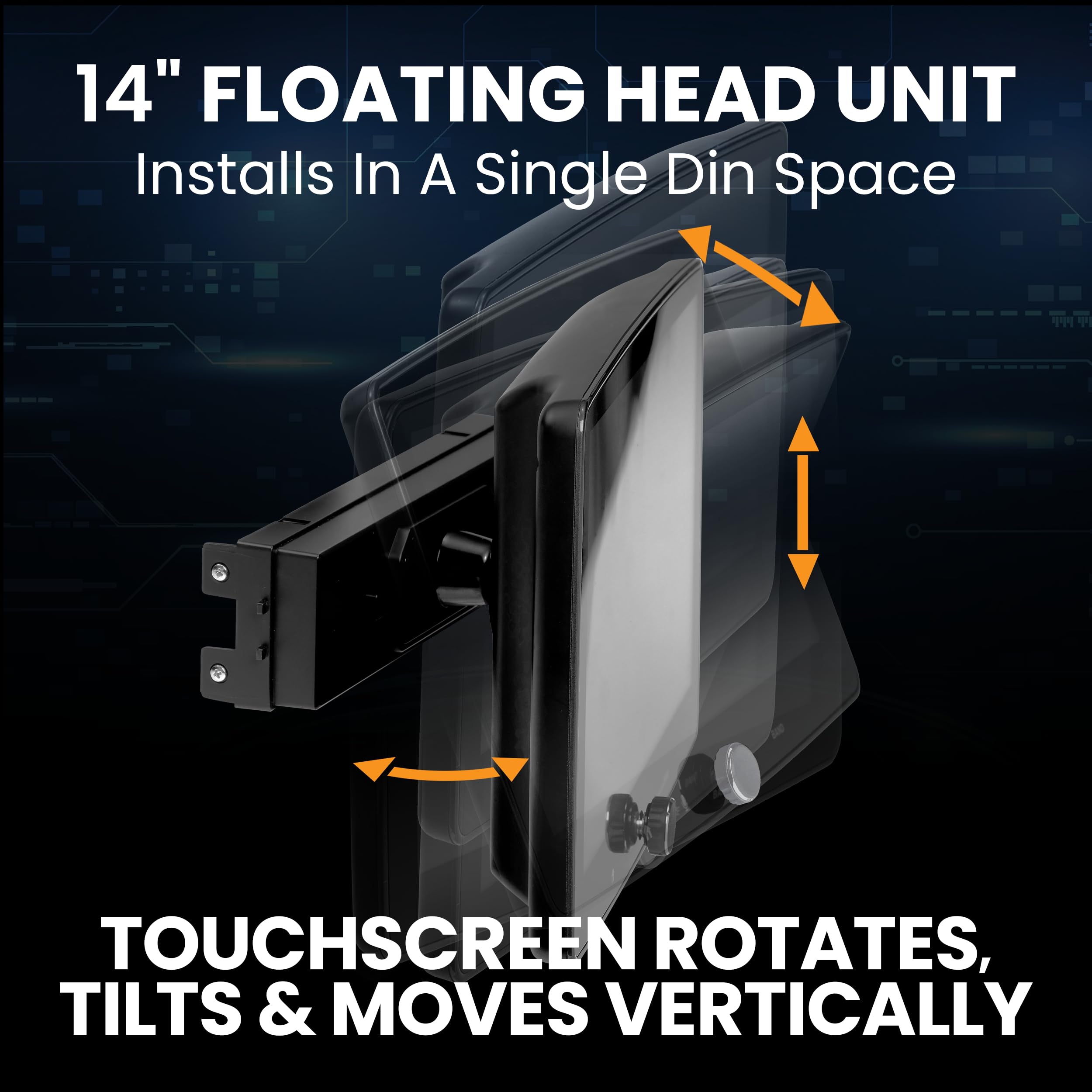 Boss Audio Systems Bcpa14 Car Stereo - Apple Carplay, Android Auto, Single Din, 14 Inch Capacitive Lcd Touchscreen, Bluetooth, N