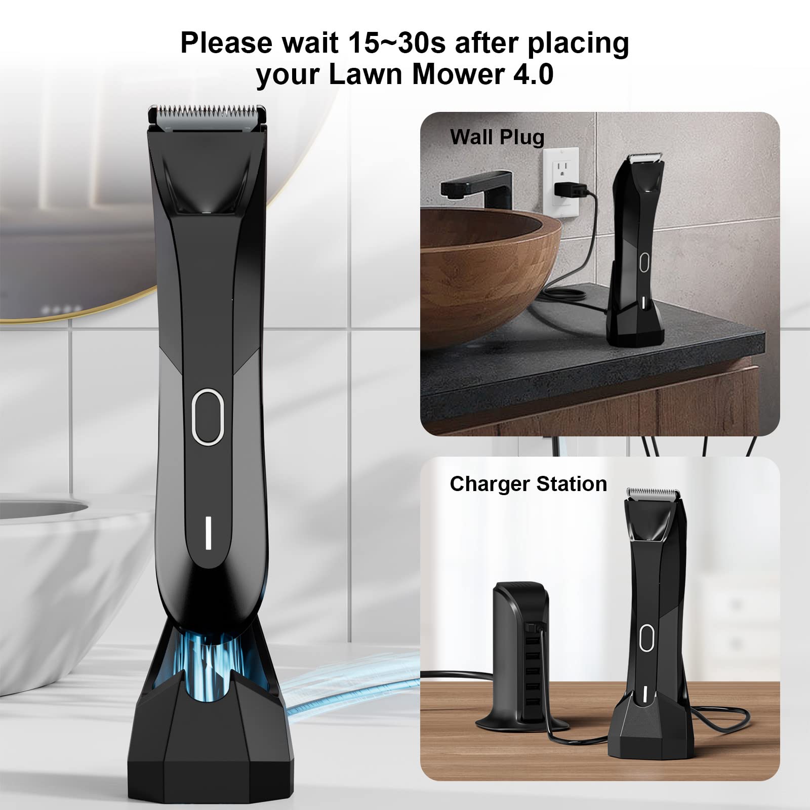 Fgieu Charging Dock Replacement For Manscaped 4.0, Wireless Charging Stand Base Compatible With Manscaped The Lawn Mower 4.0 Ele