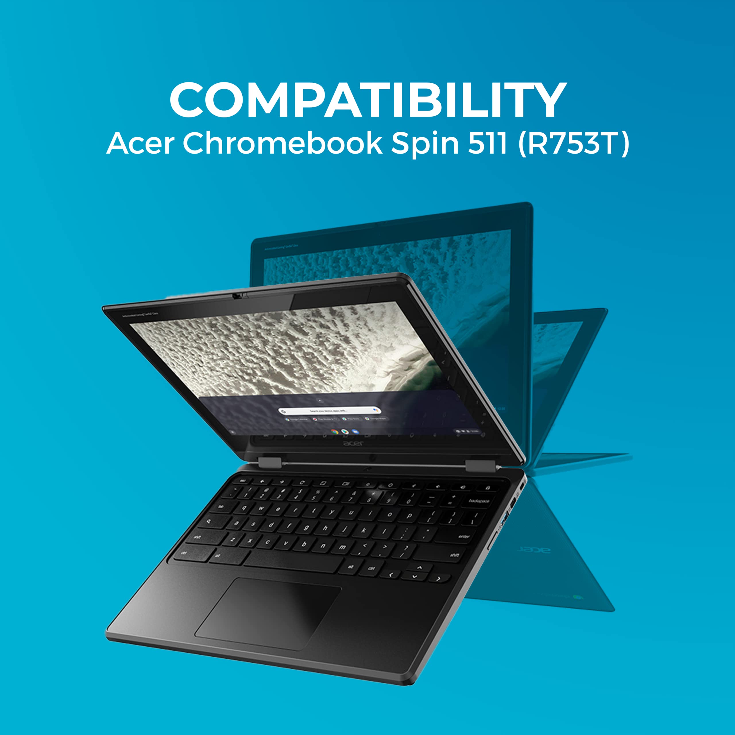 Gumdrop Droptech Case Fits Acer Chromebook Spin 511/R753T (2-In-1). Designed For K-12 Students, Teachers And Classrooms-Drop Tes