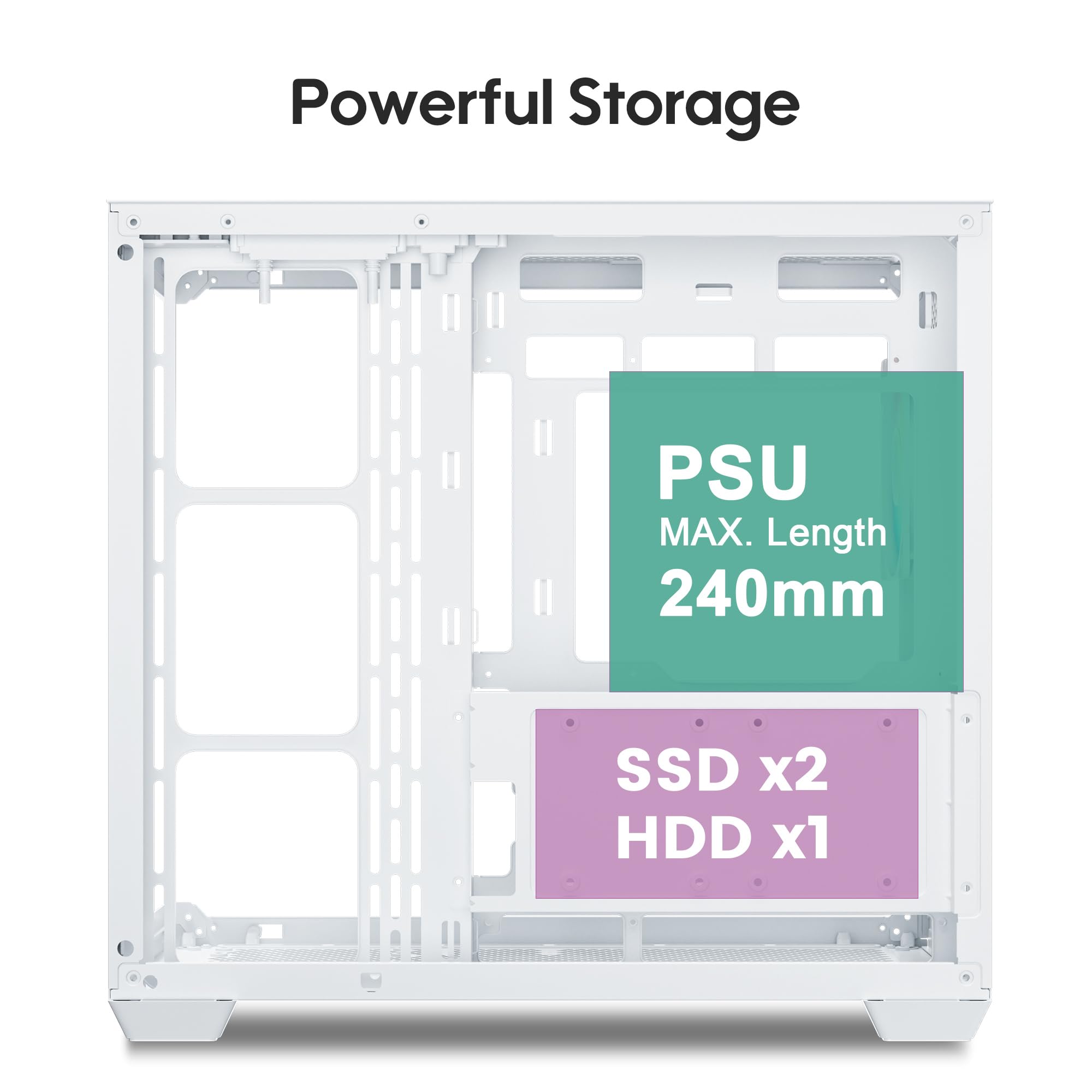 Vetroo Al900 Atx Pc Case With 270 Full View Tempered Glass, Pre Installed Argb & Pwm Fdb Fan, Supports 360Mm Radiator & 10 Fans,