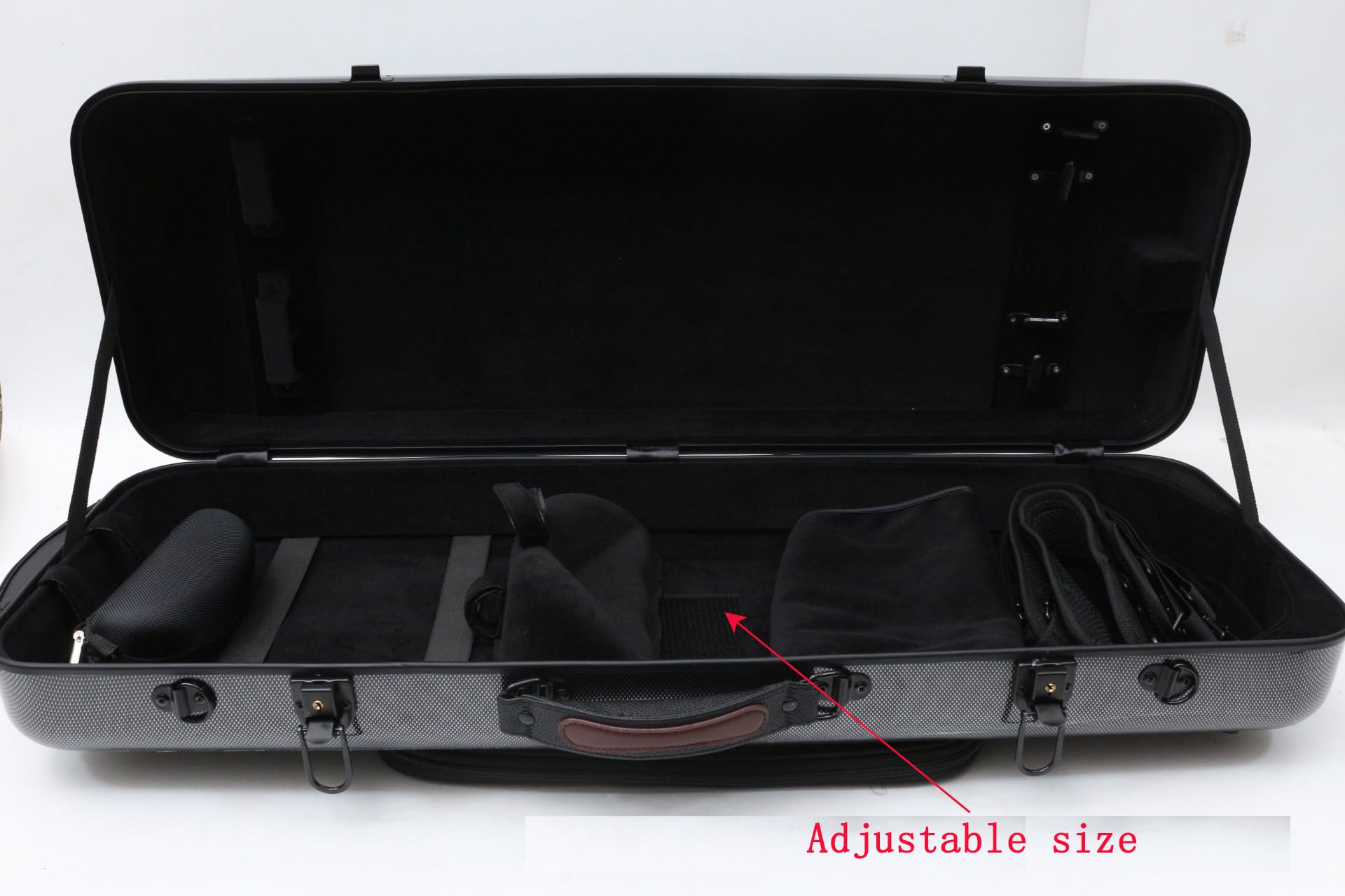 Vetimobato Adjustable Size Viola Case 15Inch 17Inch Hard Carbon Fiber Viola Box Strong Light 15.5Inch Viola Bag 16Inch Viola Cas