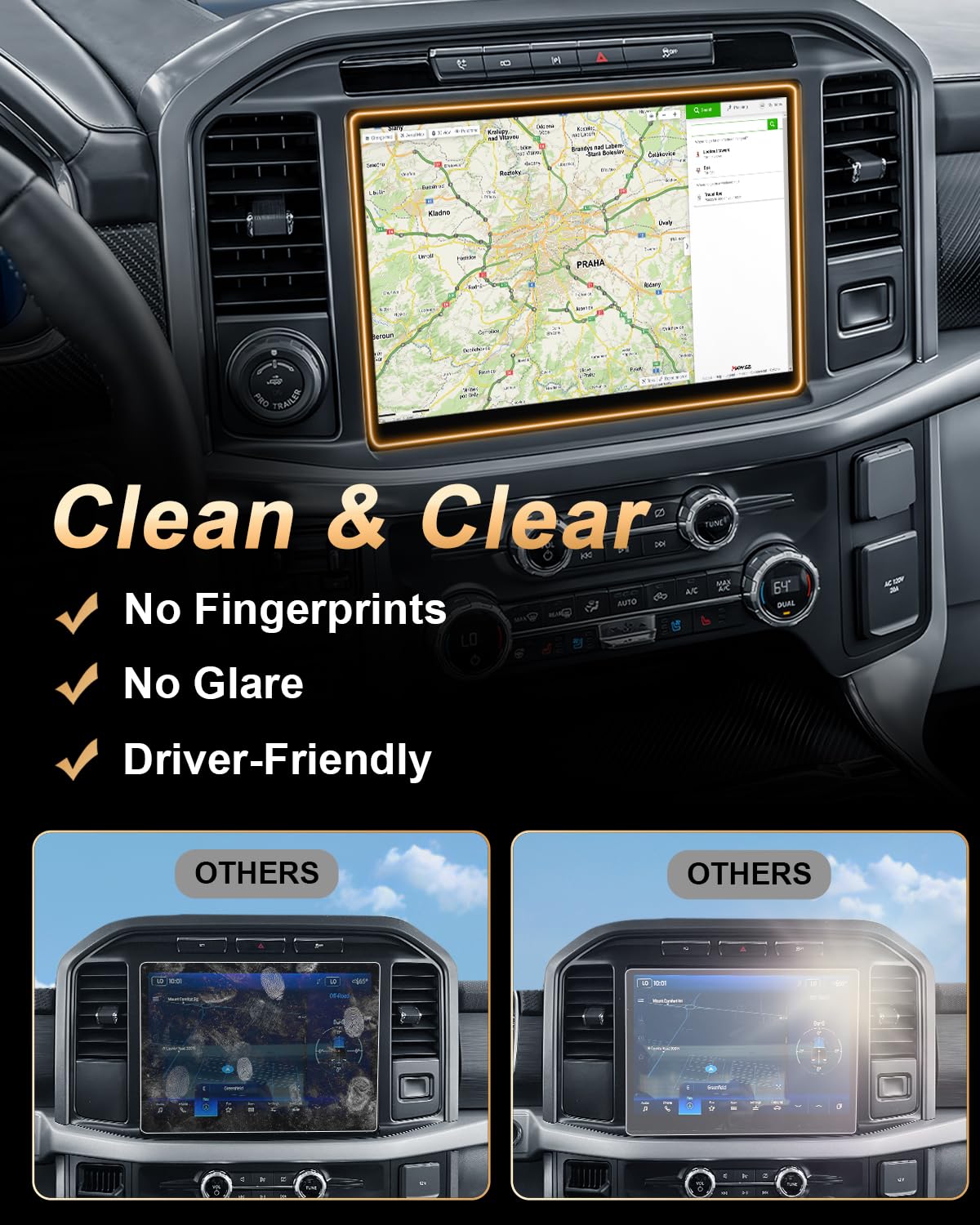 Ecozen Screen Protector For Ford F150 2024 2021 12 Inch Matte Tempered Glass Touchscreen Protector For 2021 2024 Ford F150 Acces