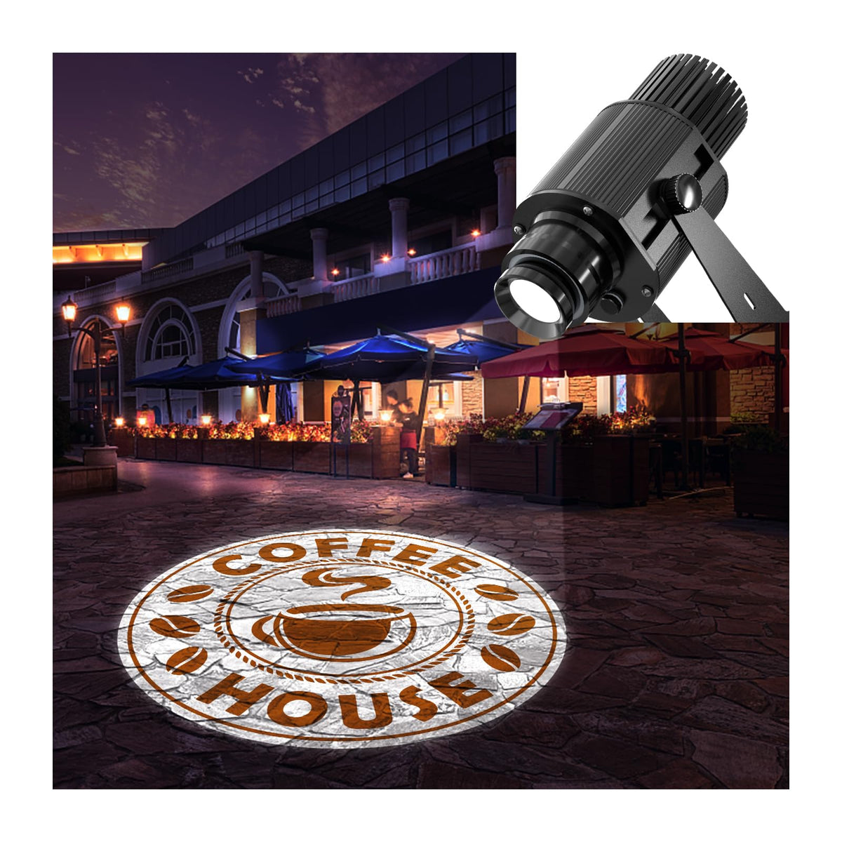 YYD 50W Outdoor Gobo Projector Cool White OSRAM LED IP67 – Electroeshop