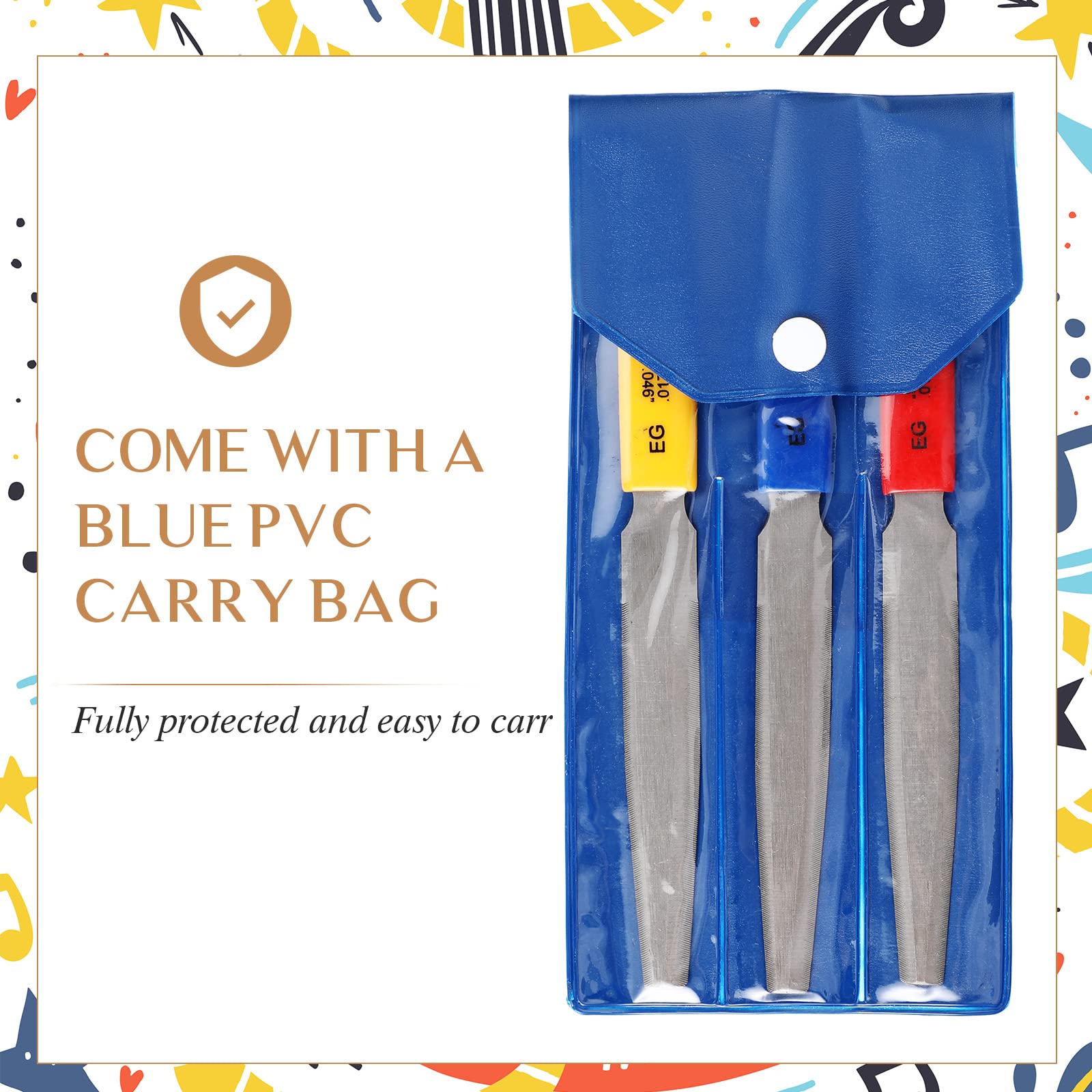 3 Pieces Tapered Guitar Nut Files Nut Slotting Files Set Double Edge Fret File Electric Guitar Fret Tools Fret Crowning Files Fo