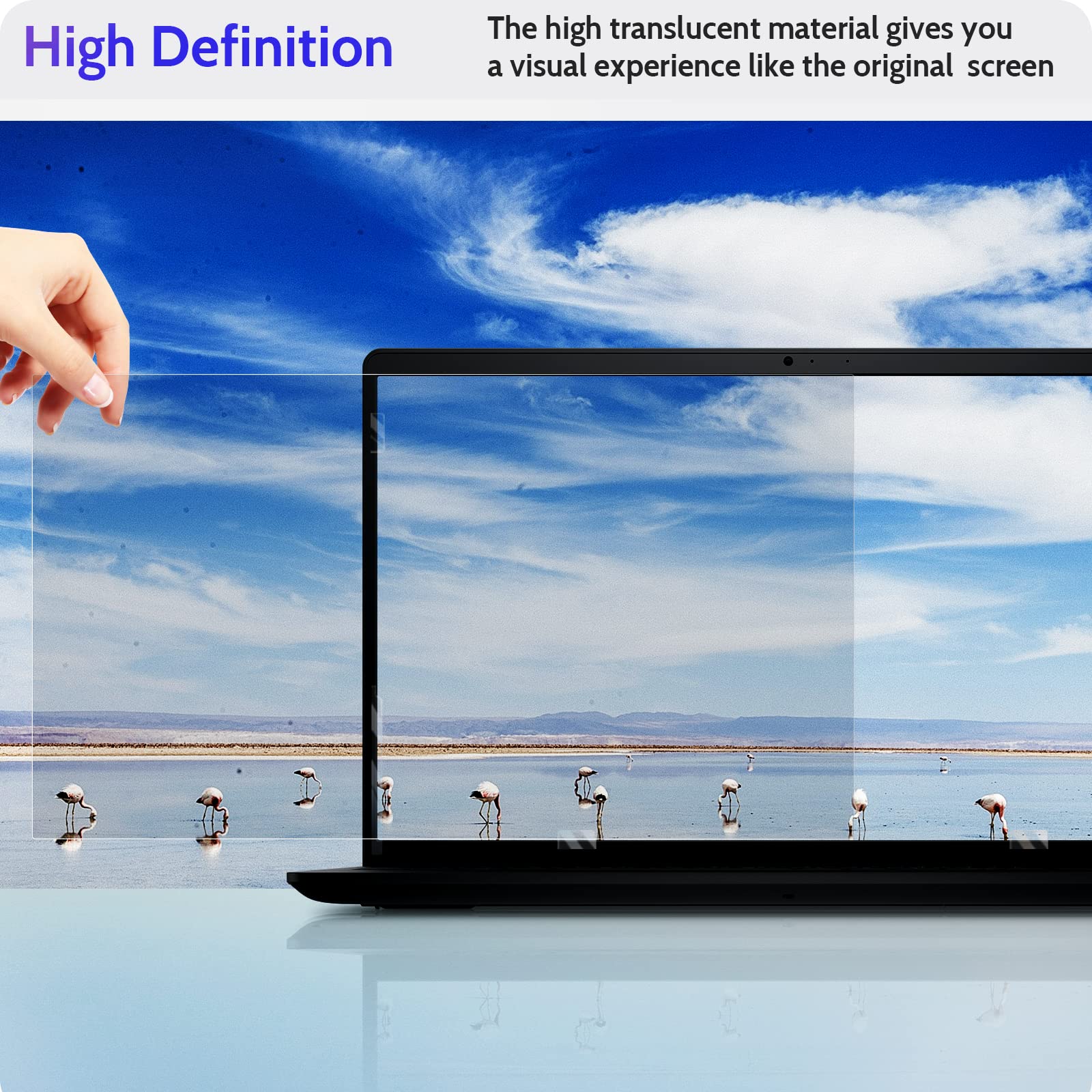 16''&16.1'' Laptop Privacy Screen Compatible With Lenovo Hp Dell Acer Asus Thinkpad Envy Xps Computer 16:9 Aspect, Removable Ant