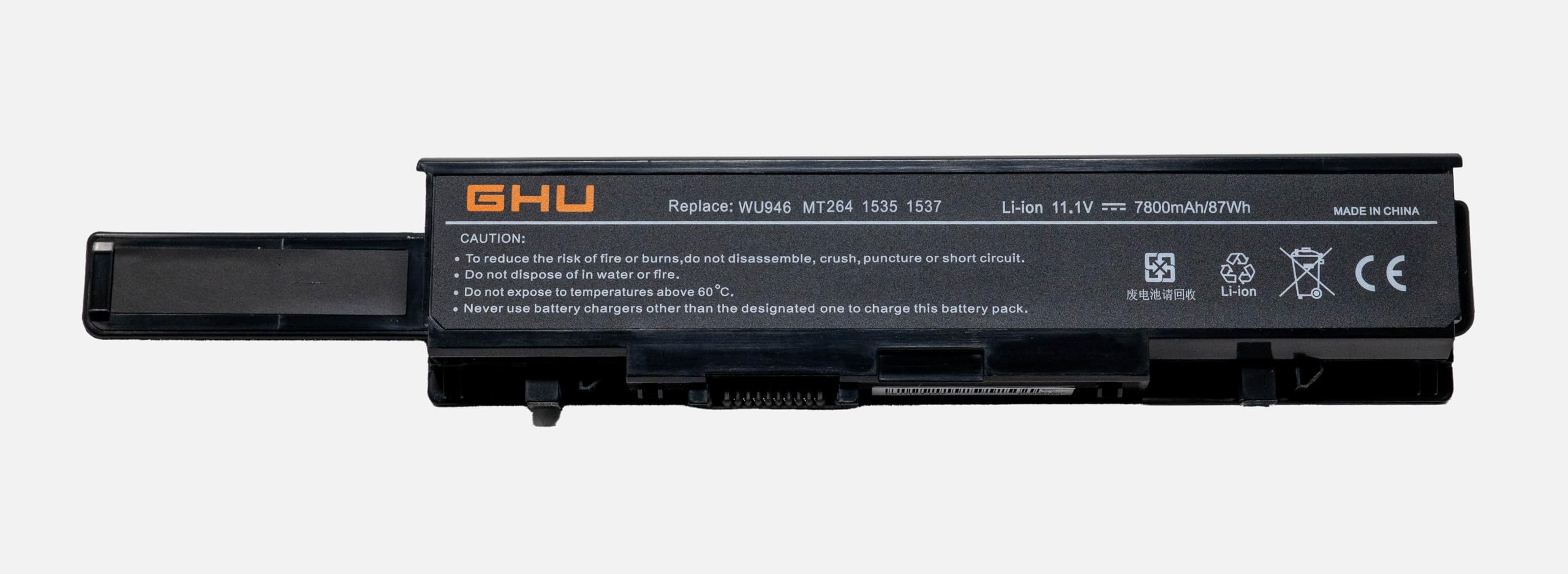 Ghu New 9 Cells 87Wh Battery Compatible With Dell Studio 1535 1536 1537 1555 1557, 1558, Pp33L, Pp39L Battery Wu946 Wu965 Wu960