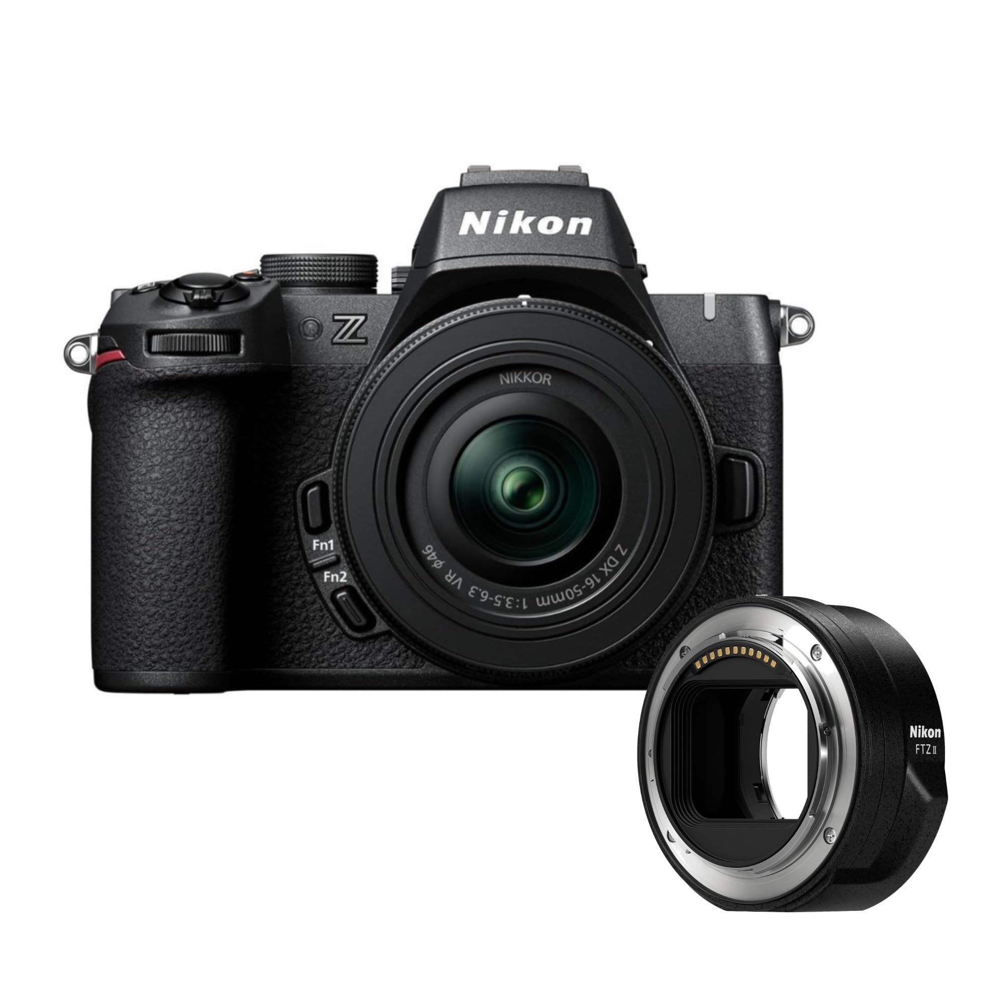 Nikon Z50 II 20.9 MP DX-Format Lightweight and Compact Mirrorless Camera with 16-50mm Lens Bundle with Nikon FTZ II Mount Adapte