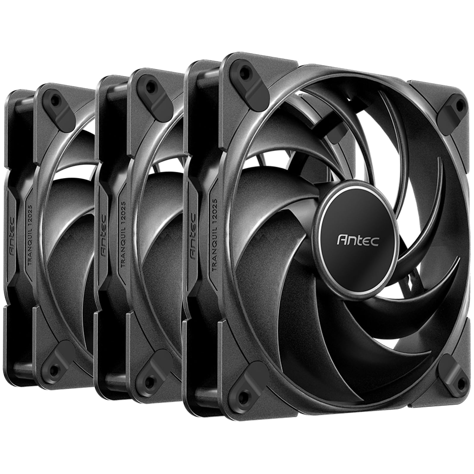 Antec Tranquil 120, 120mm x 25mm Case Fans, PWM Fans, 2000RPM, 59.23CFM, 2.46mmH2O, 4 Pin PWM Connector, 120mm Fan, Tranquil Ser