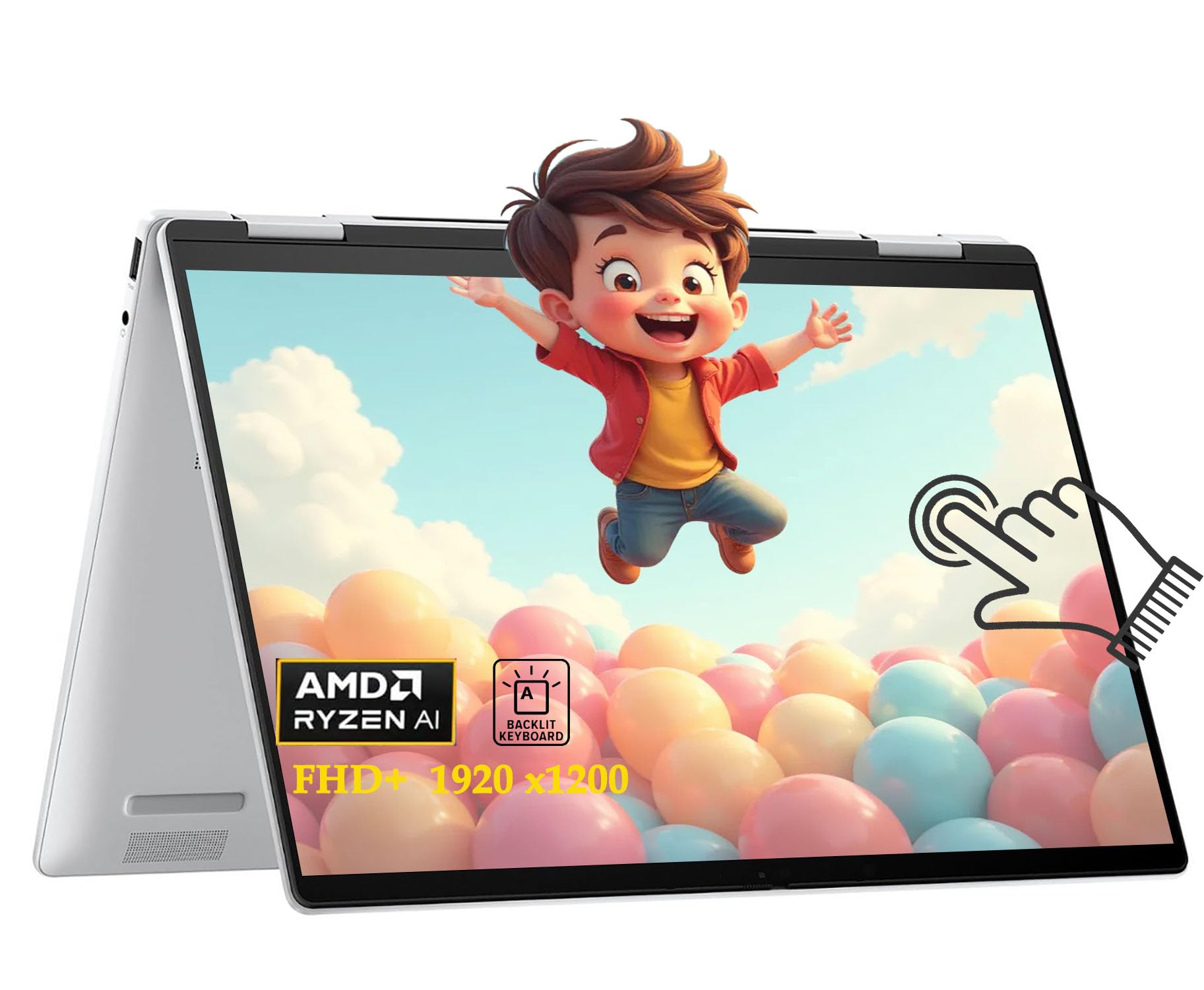 HP Envy X360 Laptop 14 2 in 1 FHD+ IPS Touchscreen AI Laptops, AMD Ryzen 5 8640HS (Beats i7-1255u) Up to 4.9GHz, 16GB RAM 1TB PC