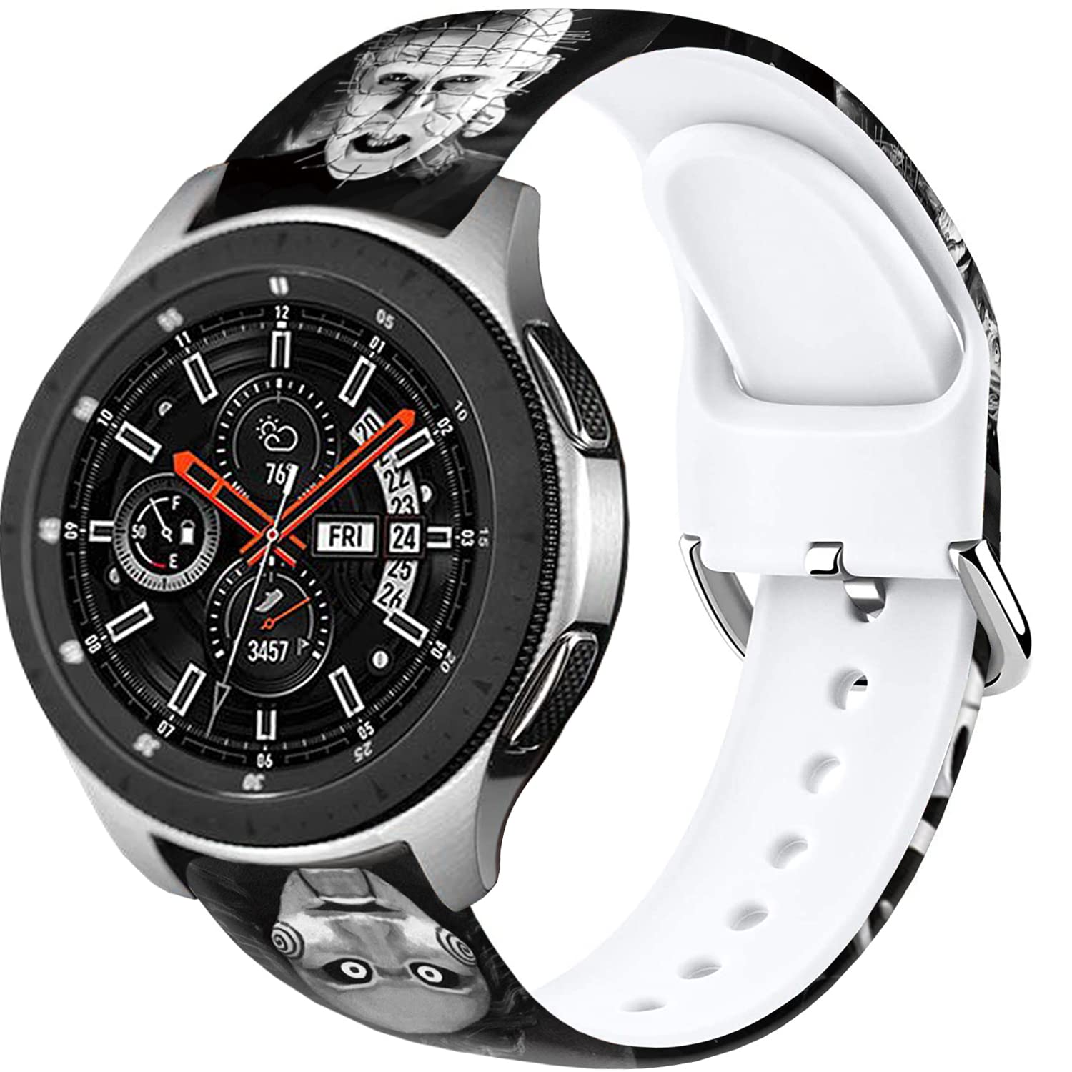 Sjiangqiao Pinhead Thriller Halloween Scream Horror Hellraise Chucky Bands Compatible With Samsung Galaxy Watch 46Mm/Watch 3 45M