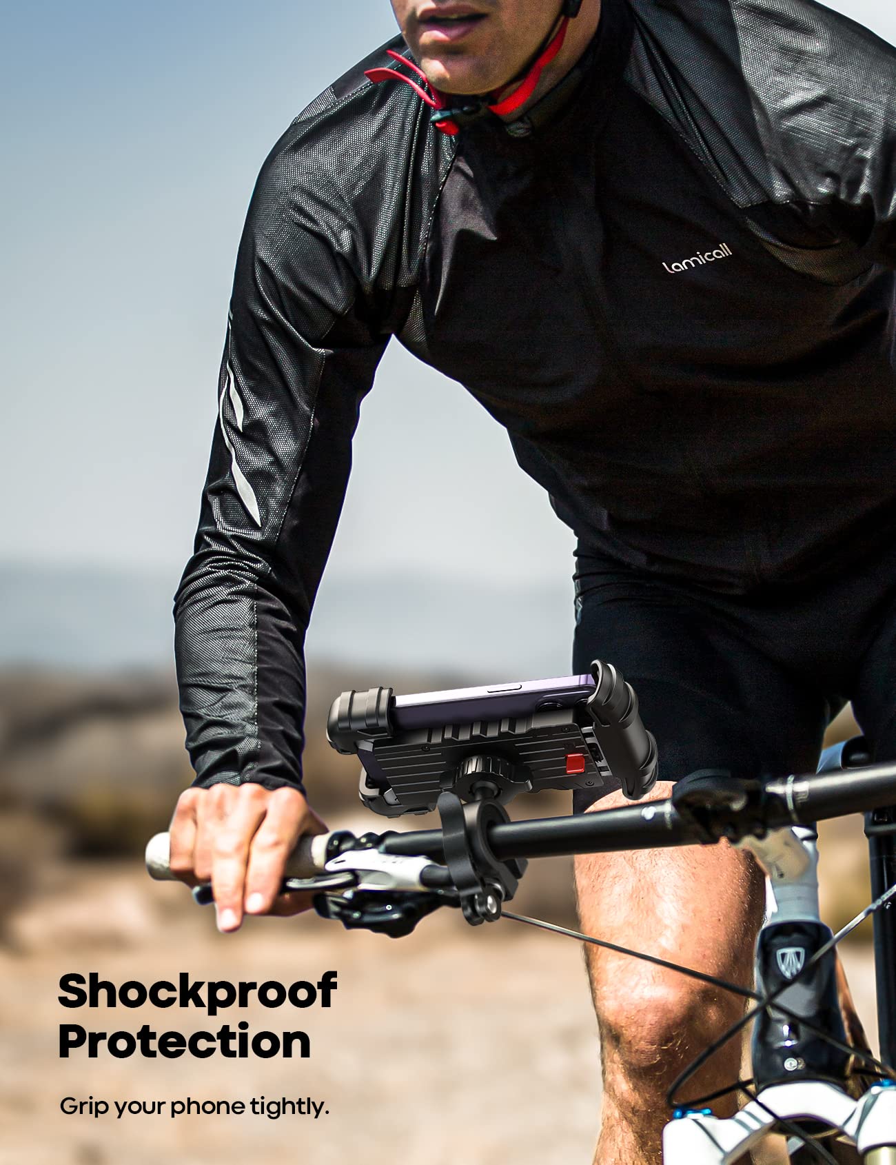 Lamicall Bike Phone Holder, Motorcycle Phone Mount   Motorcycle Handlebar Cell Phone Clamp, Scooter Phone Clip For Iphone 15 Pro