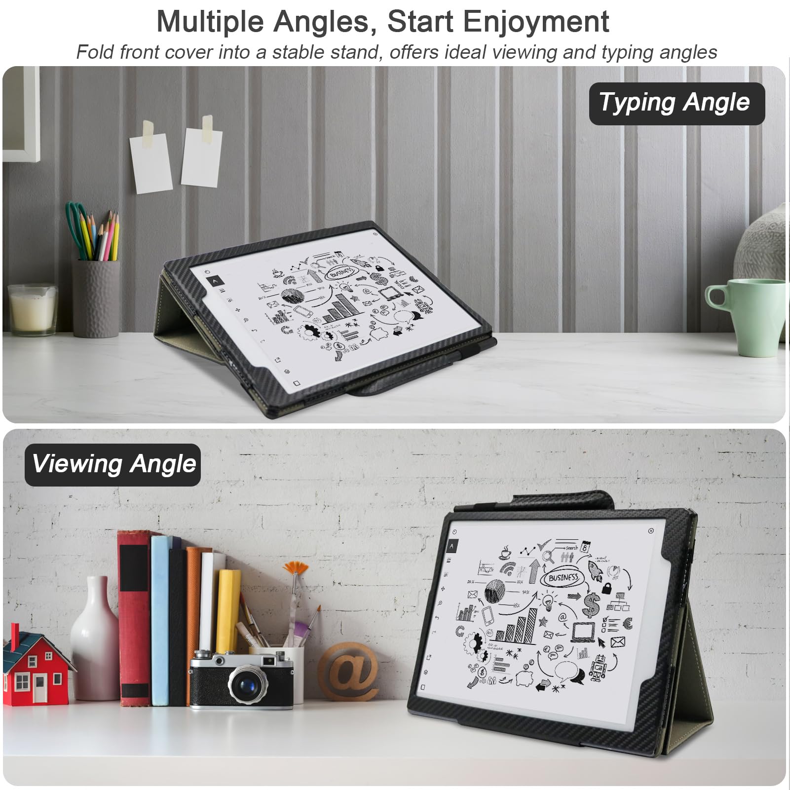 Remarkable 2 10.3 Inch Digital Paper Case (2020 Released), Slim Lightweight Book Folios Cover For Tablet 10.3 Inch With Pen Hold