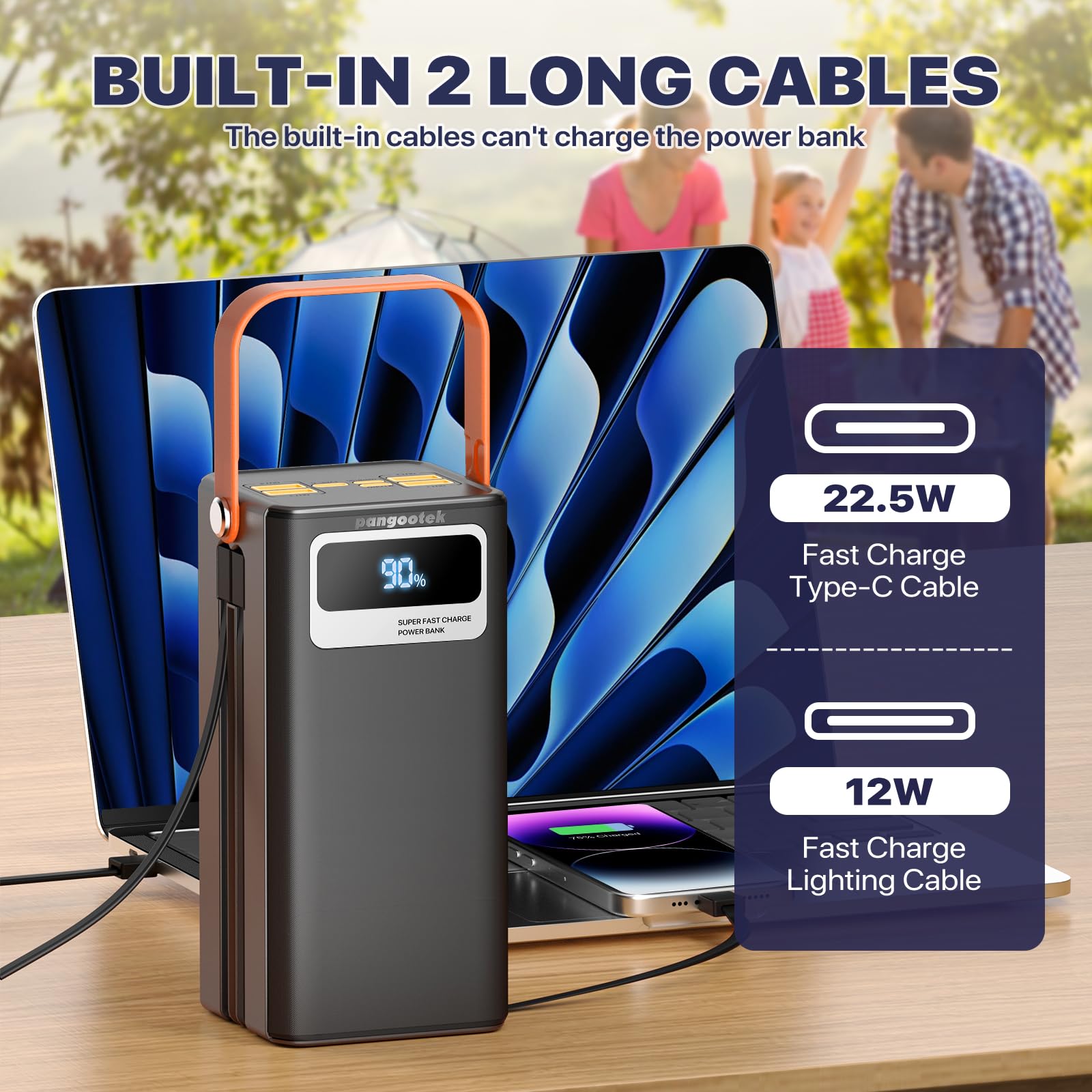 Portable Power Bank Station 99Wh Outdoor Generator With Flashlight Lcd Display Backup Phone Battery Pack Portable Pd Fast Charge