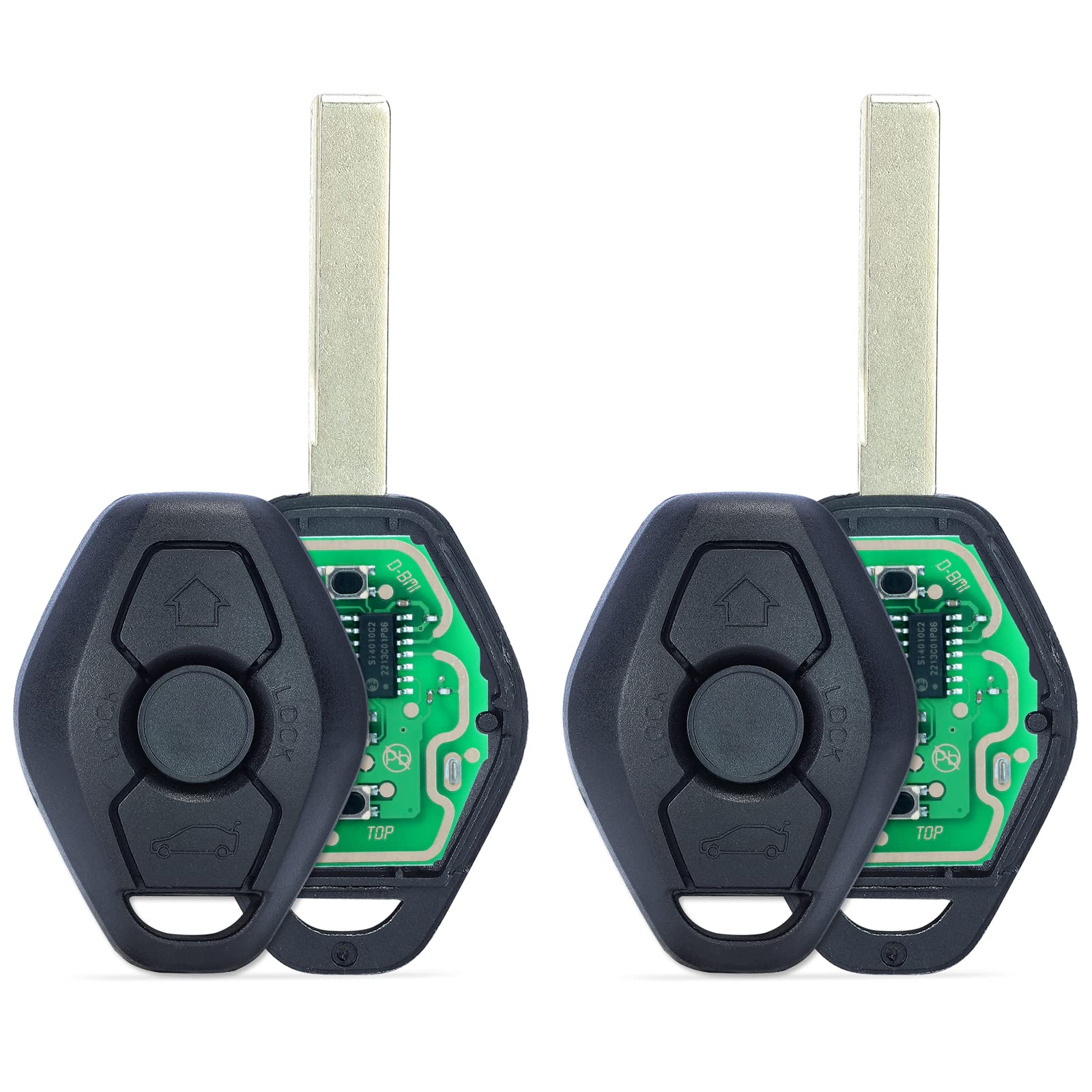 Beefunny 315/433Mhz Adjustable Id44 Chip Ews System Remote Car Key Fob 3 Button For Bmw 325 330 318 525 530 540 E38 E39 E46 M5 X