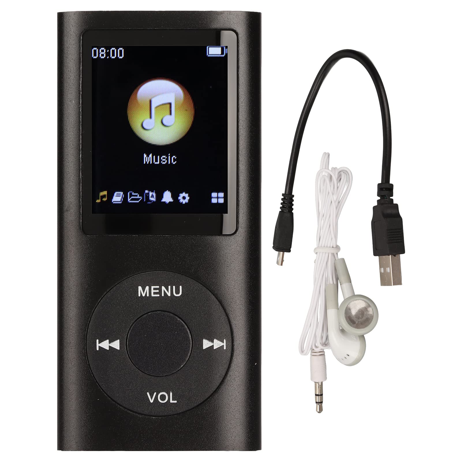 Mp3 Player, Portable Lossless Sound Slim Mp3 Music Player With Earphone, 1.8 Inch Lcd Screen Digital Music Player, (Memory Card