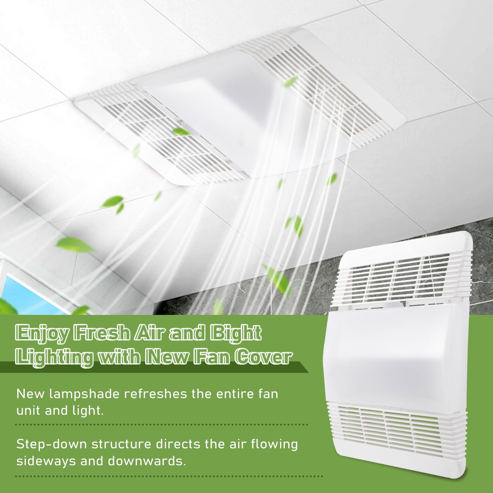 85315000 Replacement Ventilation Fan Grille Lens For Broan Nutone 763Rl 769Rl Bathroom Vent Exhaust Fan Cover Replacement Parts