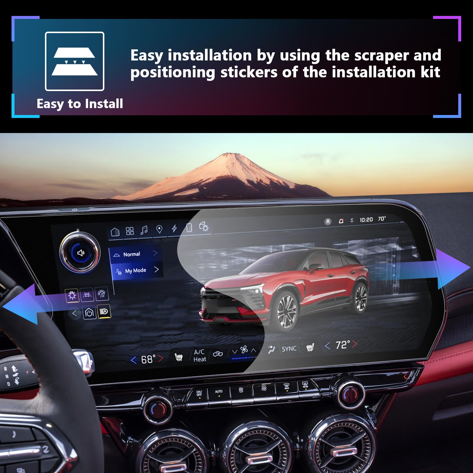 Sxcy For 2024 Chevrolet Equinox Ev/Silverado Ev Accessories 2024 Equinox/Silverado Ev (Rst) Touch Radio Display Screen Protector 17.7 Inch[2Pcs Nano]