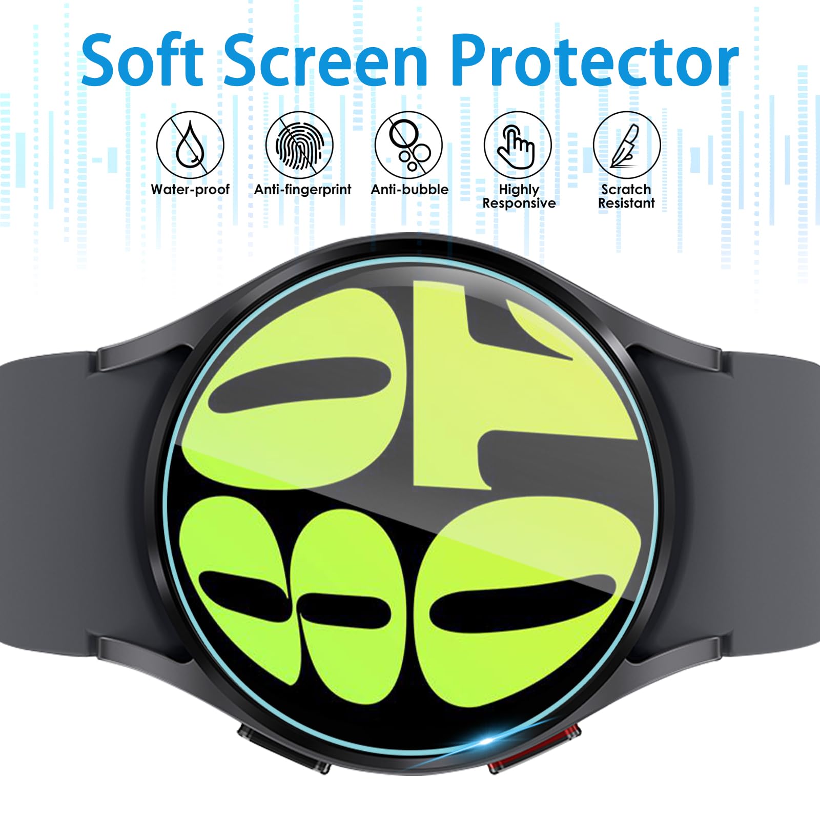 Suoman 4 Pack For Samsung Galaxy Watch 6/Galaxy Watch 7 40Mm Screen Protector Tempered Glass,[Anti Scratch]2.5D 9H Hardness Ultr