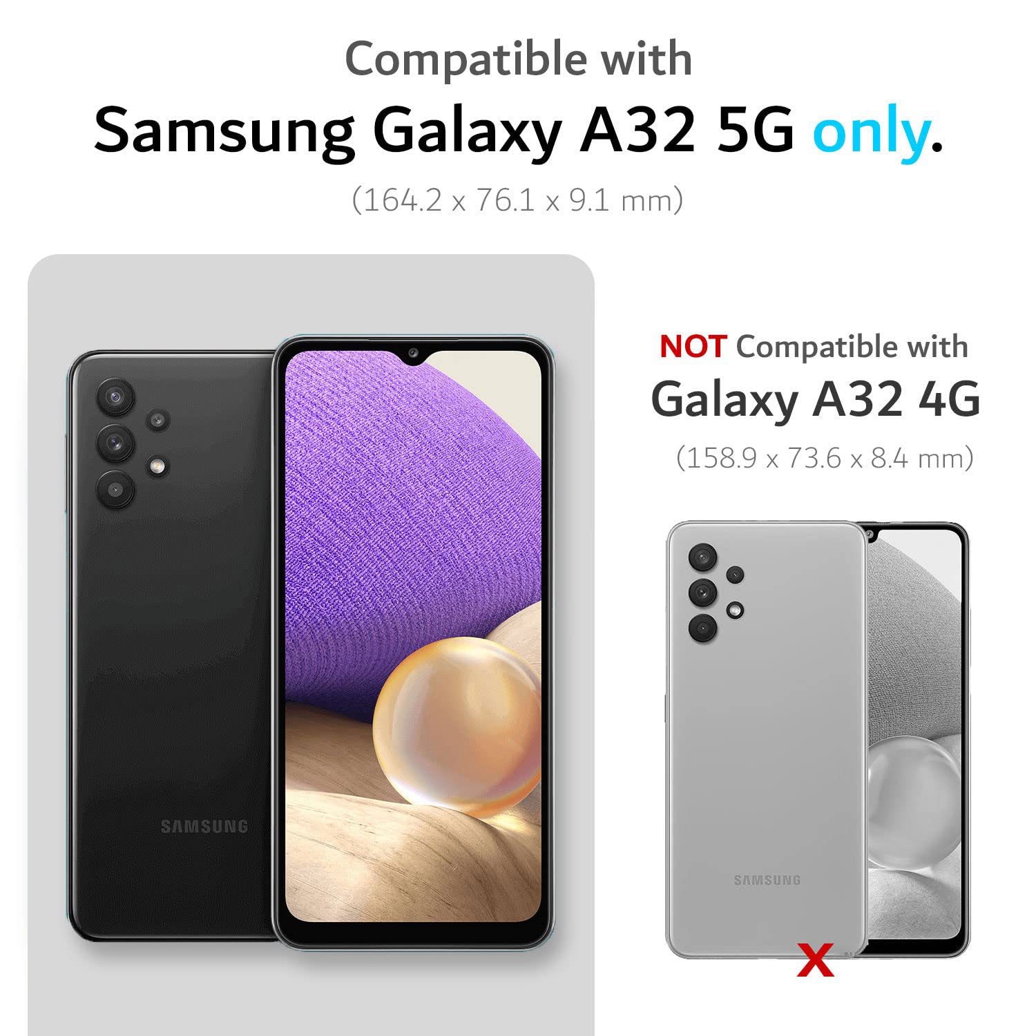 Tudia Dualshield Designed For Samsung Galaxy A32 5G Case, [Merge] Shockproof Military Grade Slim Dual Layer Hard Pc Soft Tpu Pro