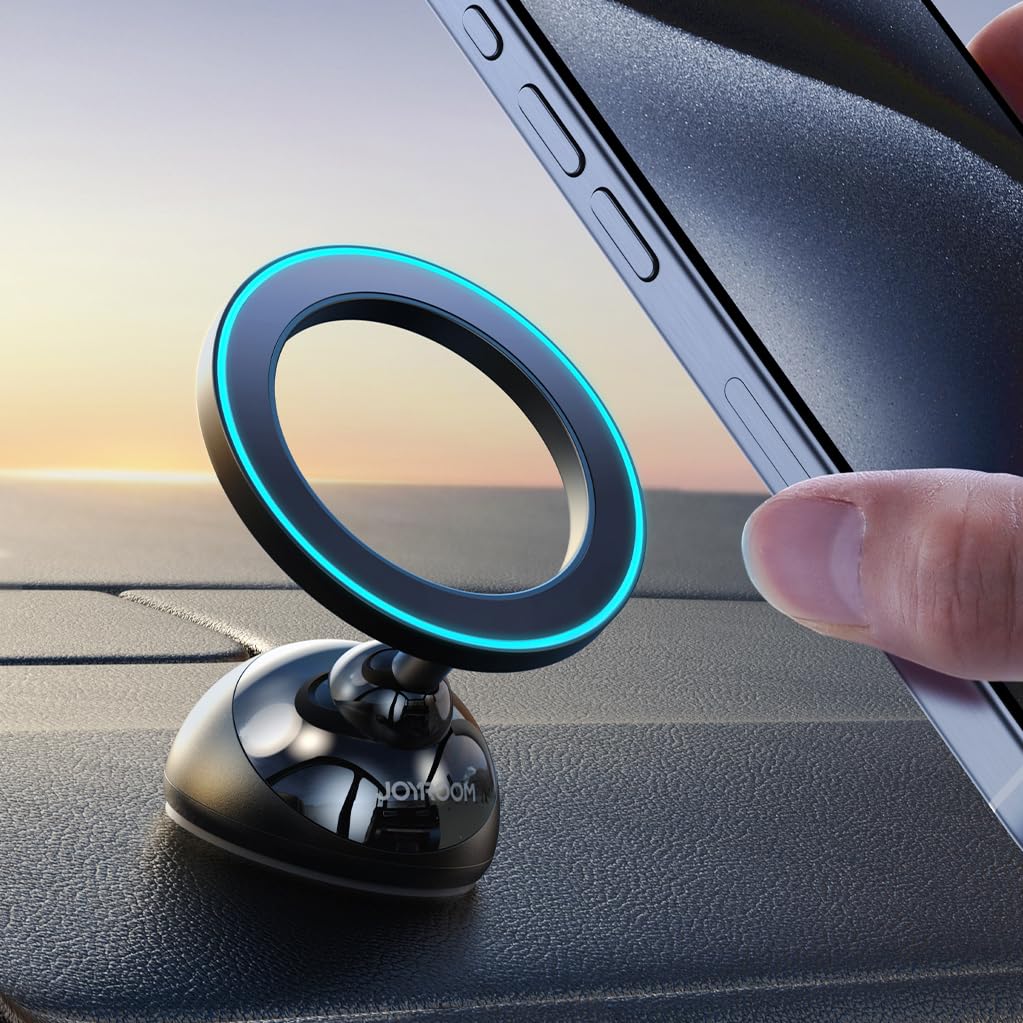 Joyroom For Magsafe Car Mount, [20 Strongest Magnet][Nano Tech Adhesive] Magnetic Phone Holder For Car, All Metal Magnet Iphone