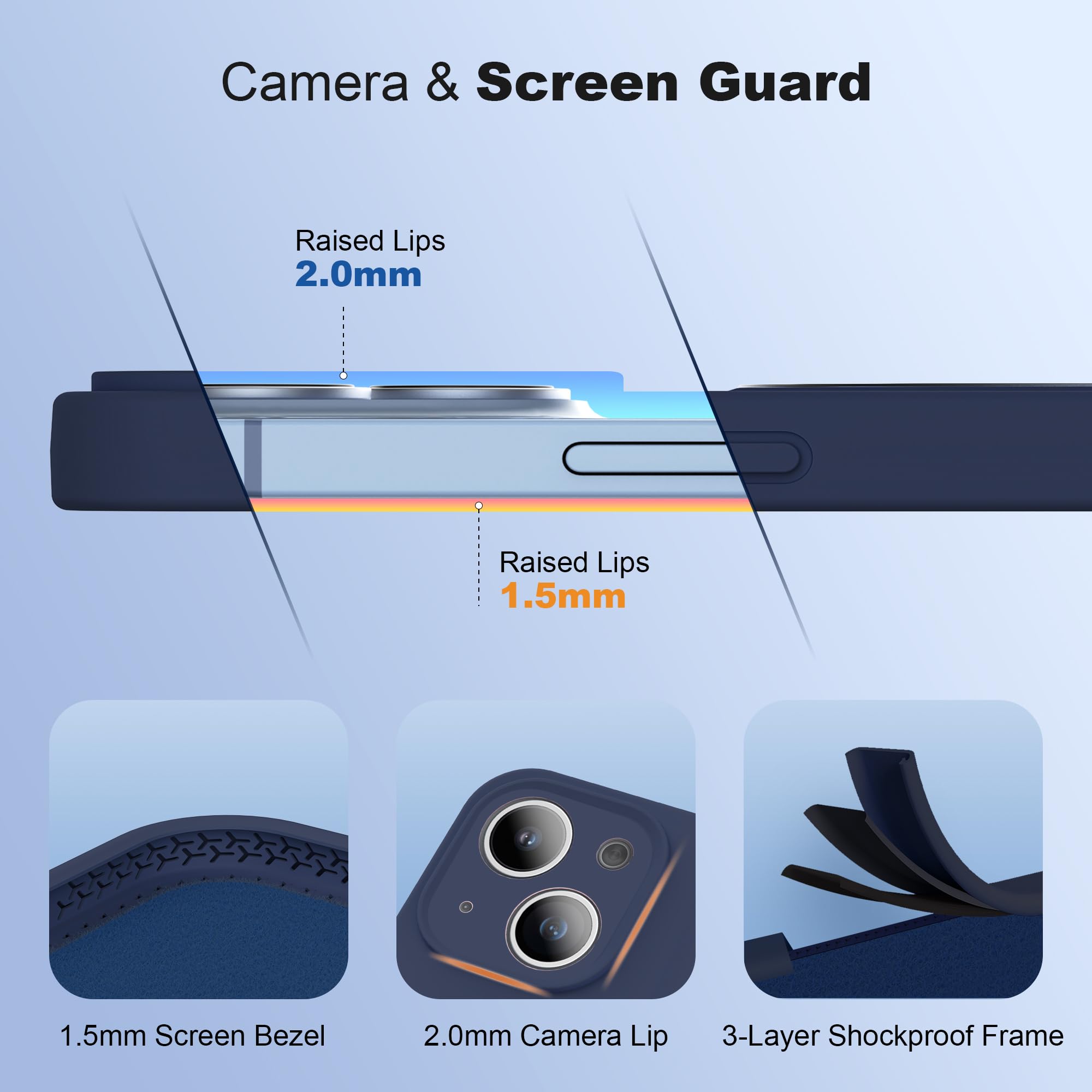 Skylmw For Iphone 15 Plus Case With Magnetic Invisible Stand Compatible With Magsafe Military Drop Tested Shockproof Liquid Sili