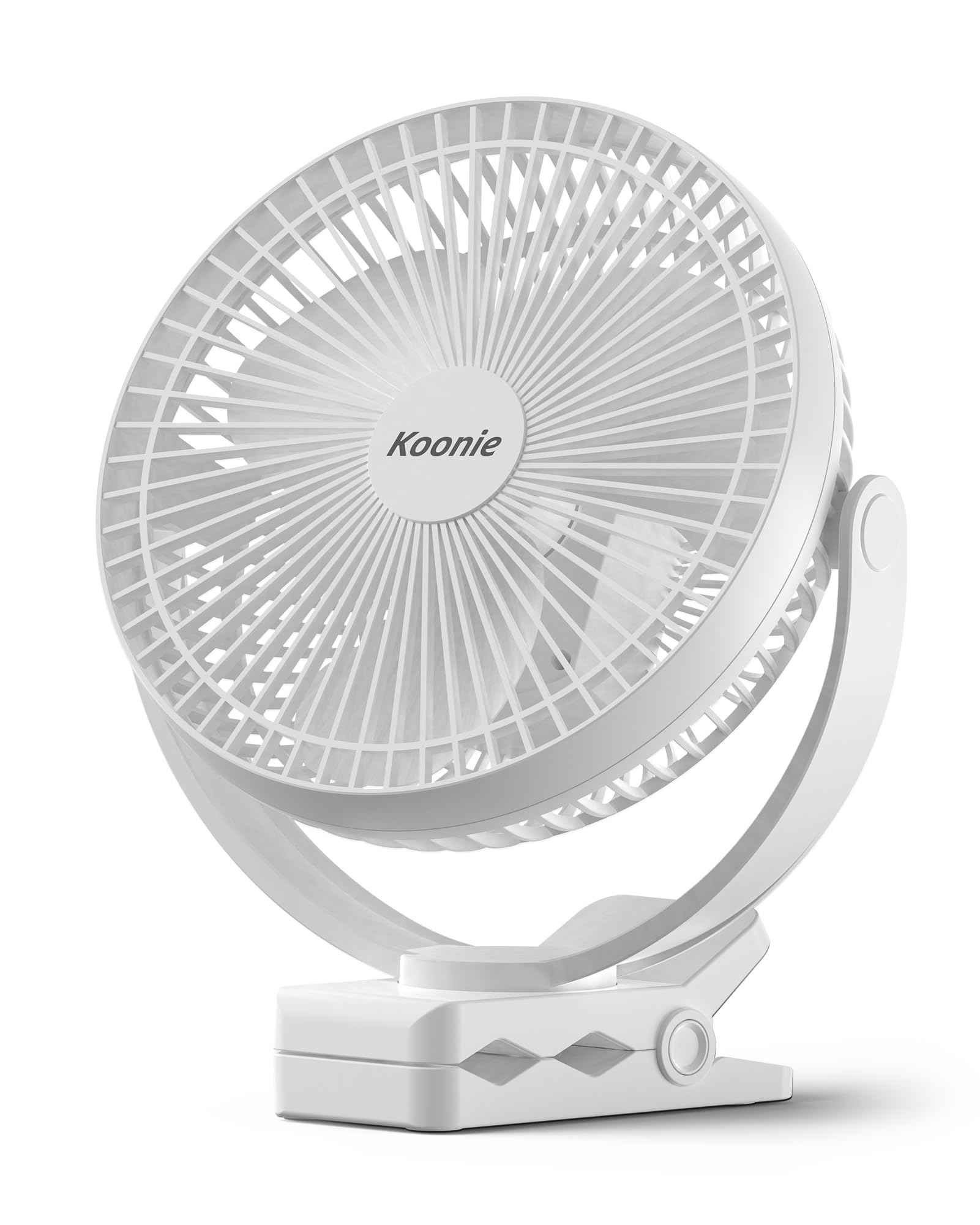 Koonie 10000Mah Rechargeable Portable Fan, 8 Inch Battery Operated Clip On Fan, Usb Fan, 4 Speeds, Strong Airflow, Sturdy Clamp
