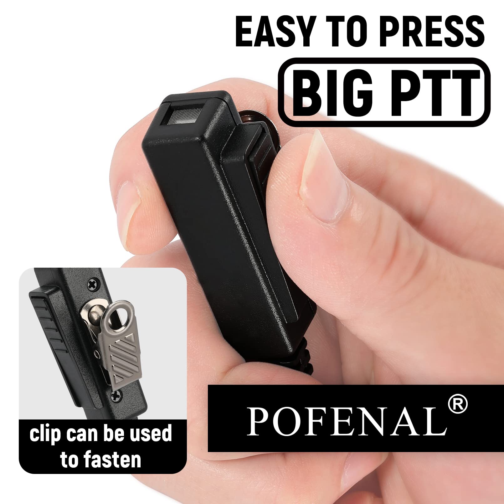 Pofenal Xpr7550 Apx6000 Earpiece Headset Surveillance Compatible With Motorola Xpr6380 Xpr6580 Xpr7380 Xpr7350E Xpr7380E Xpr7550