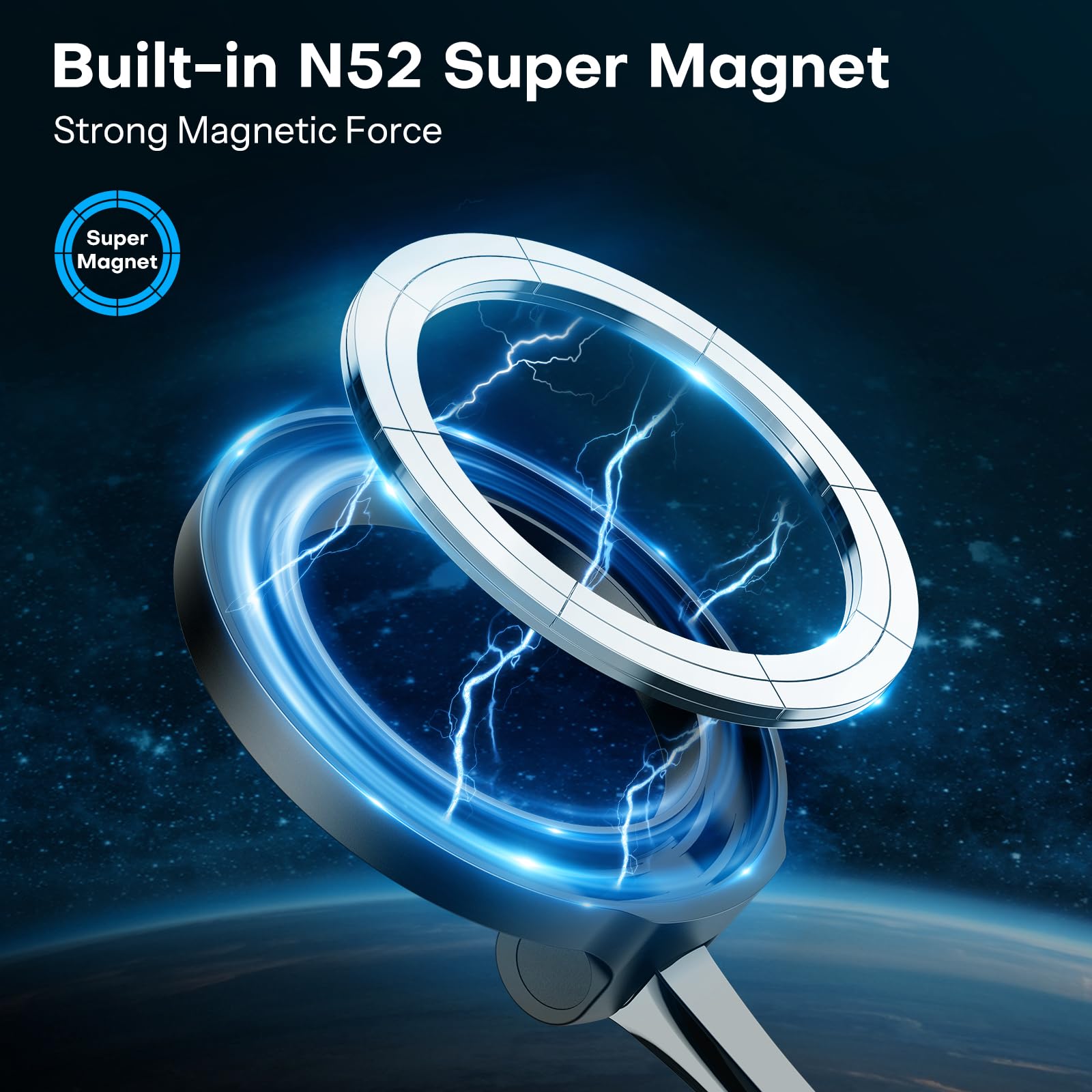 Omoton 360Rotating Magnetic Airplane Phone Holder Mount, For Magsafe Airplane Travel Essentials Accessories, Adjustable Foldable