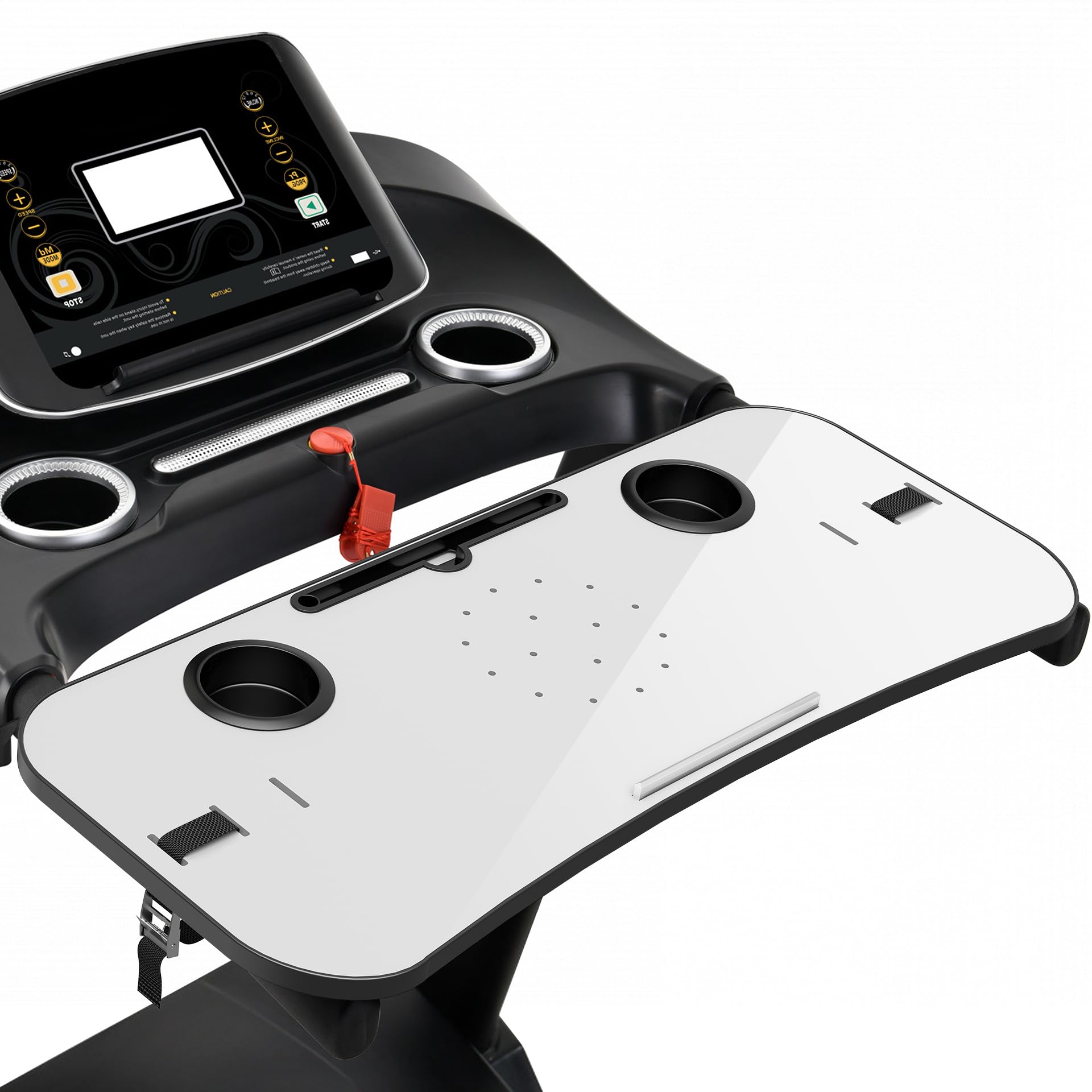 Qsxou Treadmill Desk Attachment 36 Inches Tread Tray Workstation, Laptop Stand Holder For Notebooks, Tablets, Phone,Cup,Ergonomi