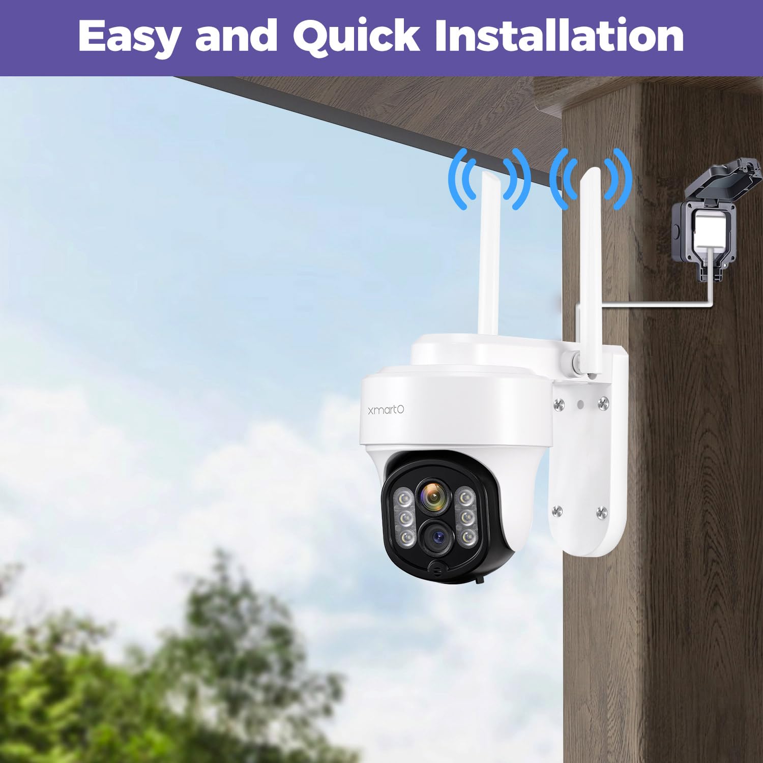 [Wifi 6 & 10X Zoom] Xmarto 10Ch Hd Auto Tracking Ptz Security Camera System Wireless Outdoor/Indoor, Dual Wifi 4K Nvr With 4X 6M