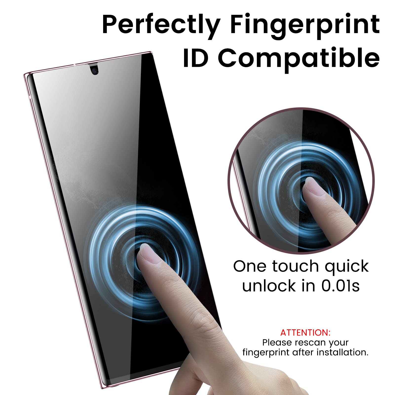 Mohave 2 Pack [Auto Alignment/Dust Removal] Privacy Screen Protector For Samsung Galaxy S22 Ultra 5G 6.8?, 3D Curved Anti Spy Pr