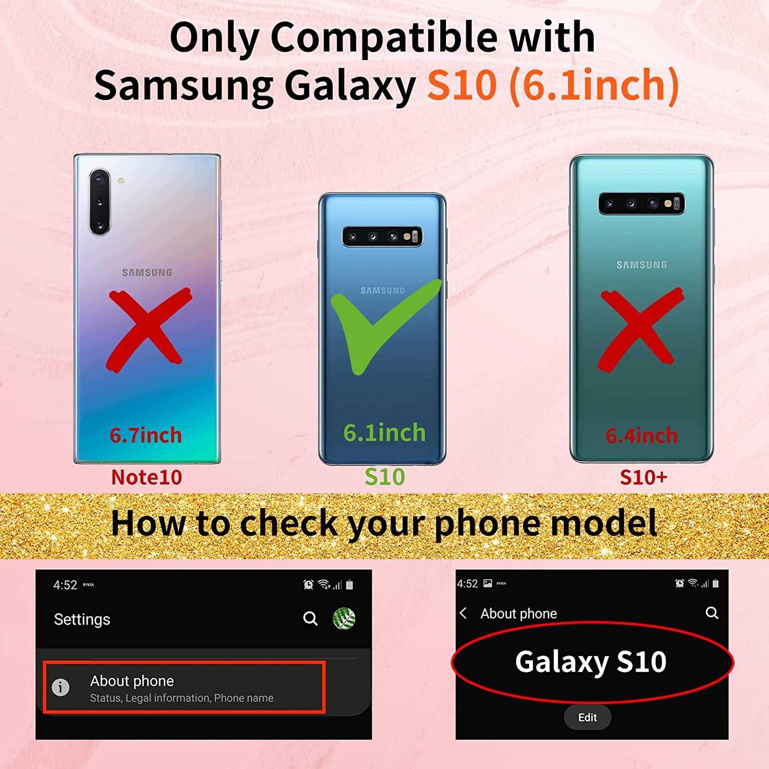 Leyi For Samsung Galaxy S10 Case: With 360 Rotatable Ring Holder Kickstand [Compatible With Magnetic Car Mount], Soft Tpu Shockp