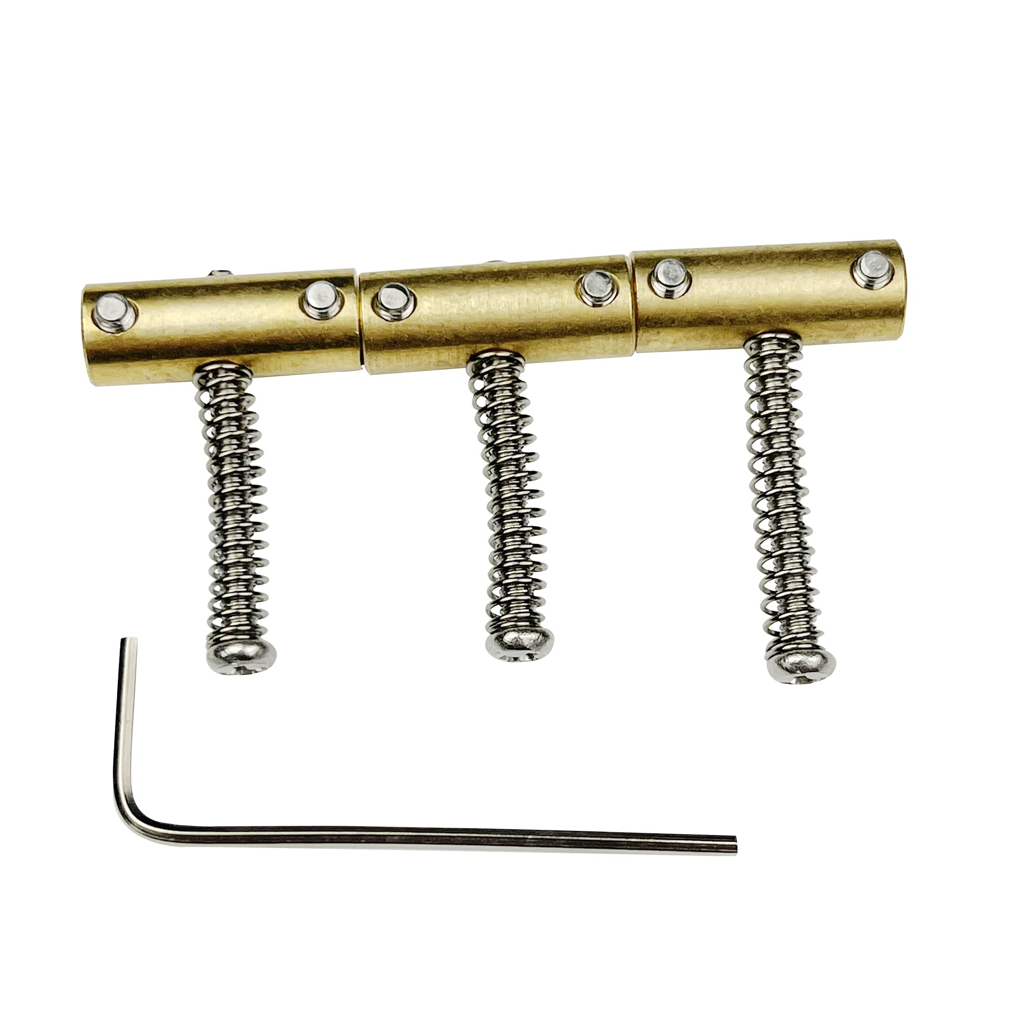 Kaynes Compensated Brass Saddles Set (3Pcs)   10.8Mm Bridge Saddle For Fender 52 62 Telecaster Tele Vintage Electric Guitar Repl