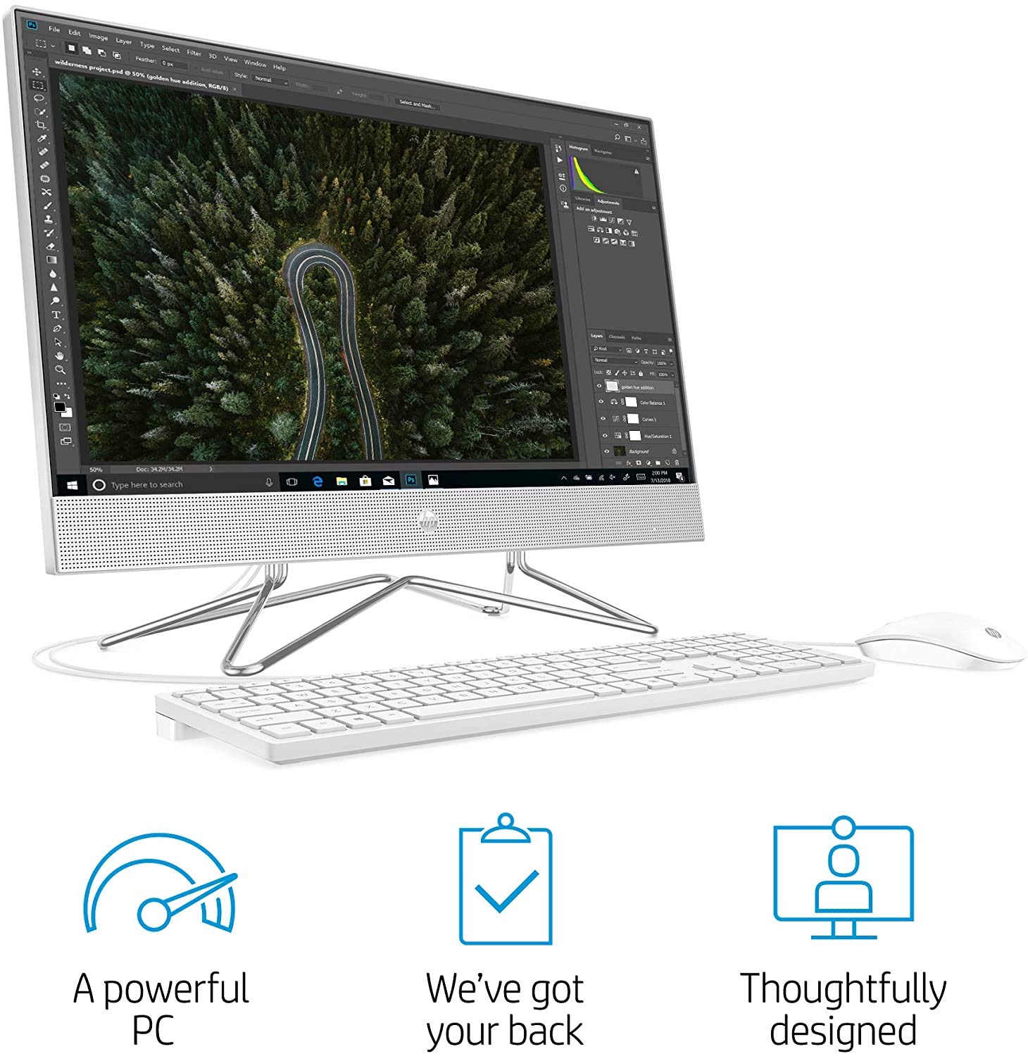 Hp 24-Inch All-In-One Touchscreen Desktop Computer, Amd Ryzen 5 4500U Processor, 12 Gb Ram, 512 Gb Ssd, Windows 10 Home (24-Dp01