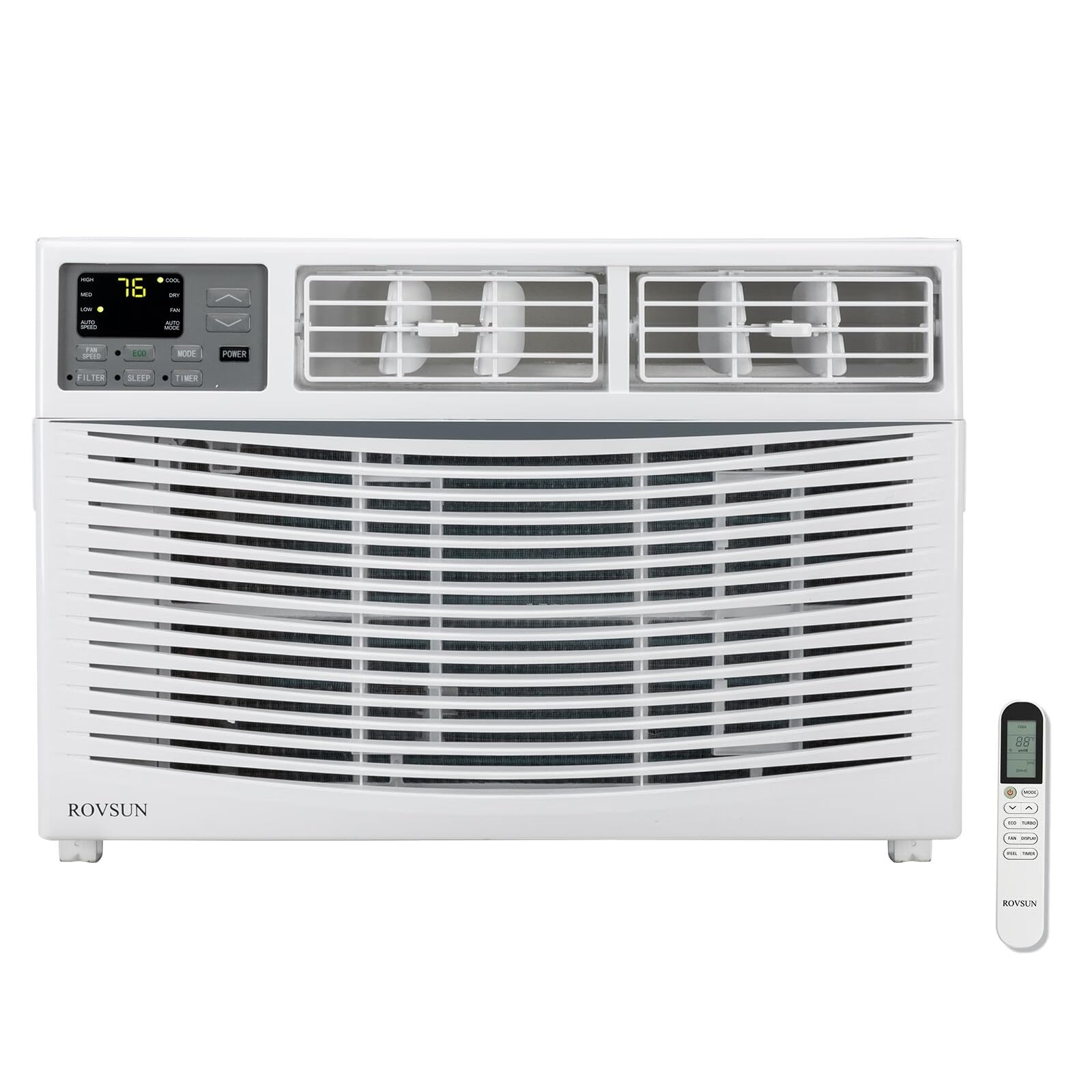 Rovsun 18000 Btu Air Conditioner Window Unit With Heat, 4 In 1 Window Ac Unit Cooler, Heater, Dehumidifier & Fan With Timer, Rem