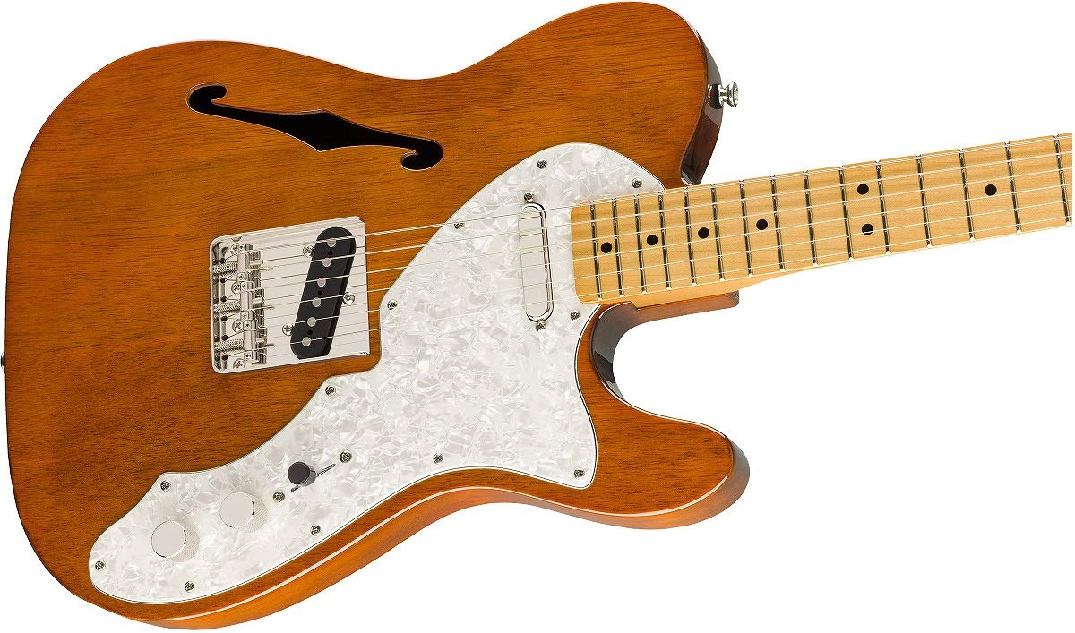 Fender Squier Classic Vibe 60S Thinline Telecaster Electric Guitar, Natural, Maple Fingerboard