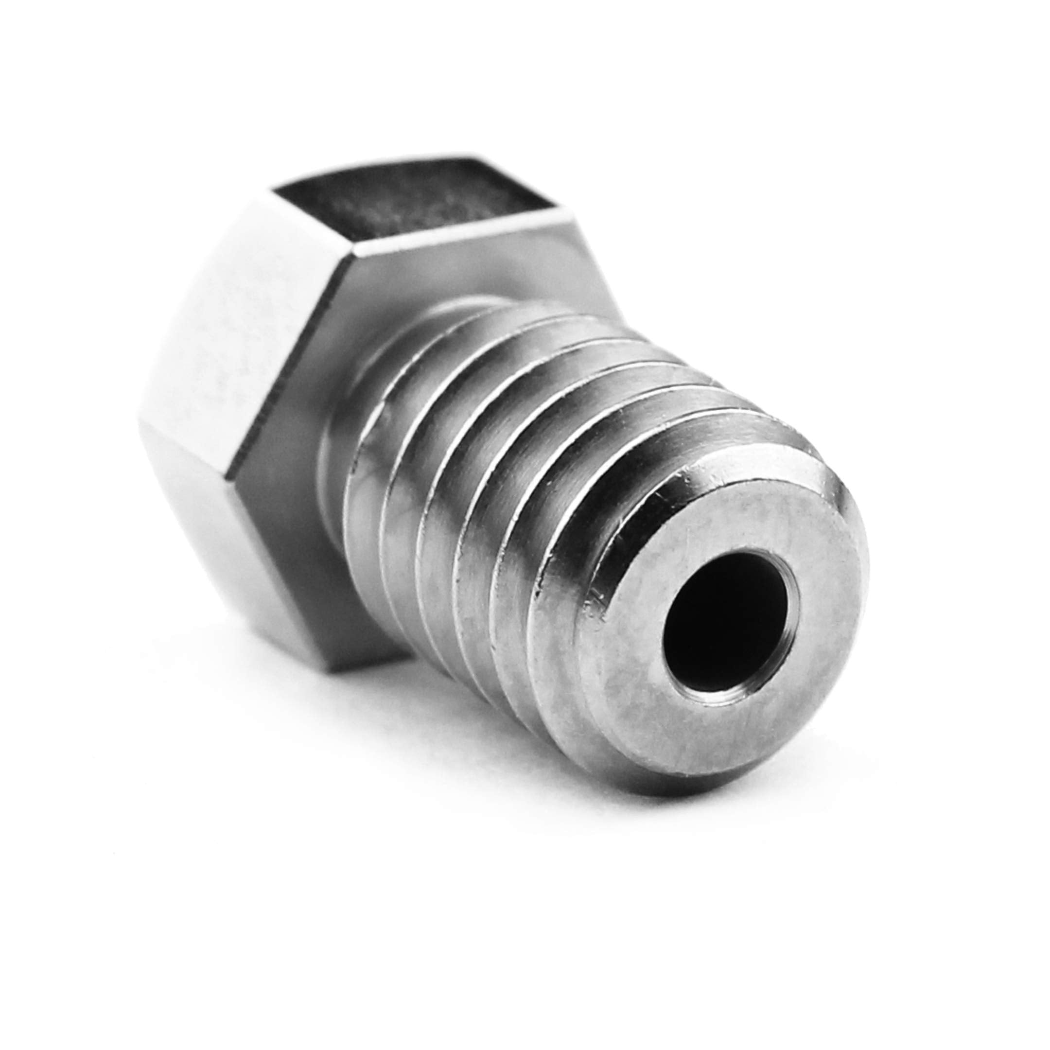 Microswiss Plated A2 Hardened Tool Steel Nozzle Reprap   M6 Thread 1.75Mm Filament (.8Mm)