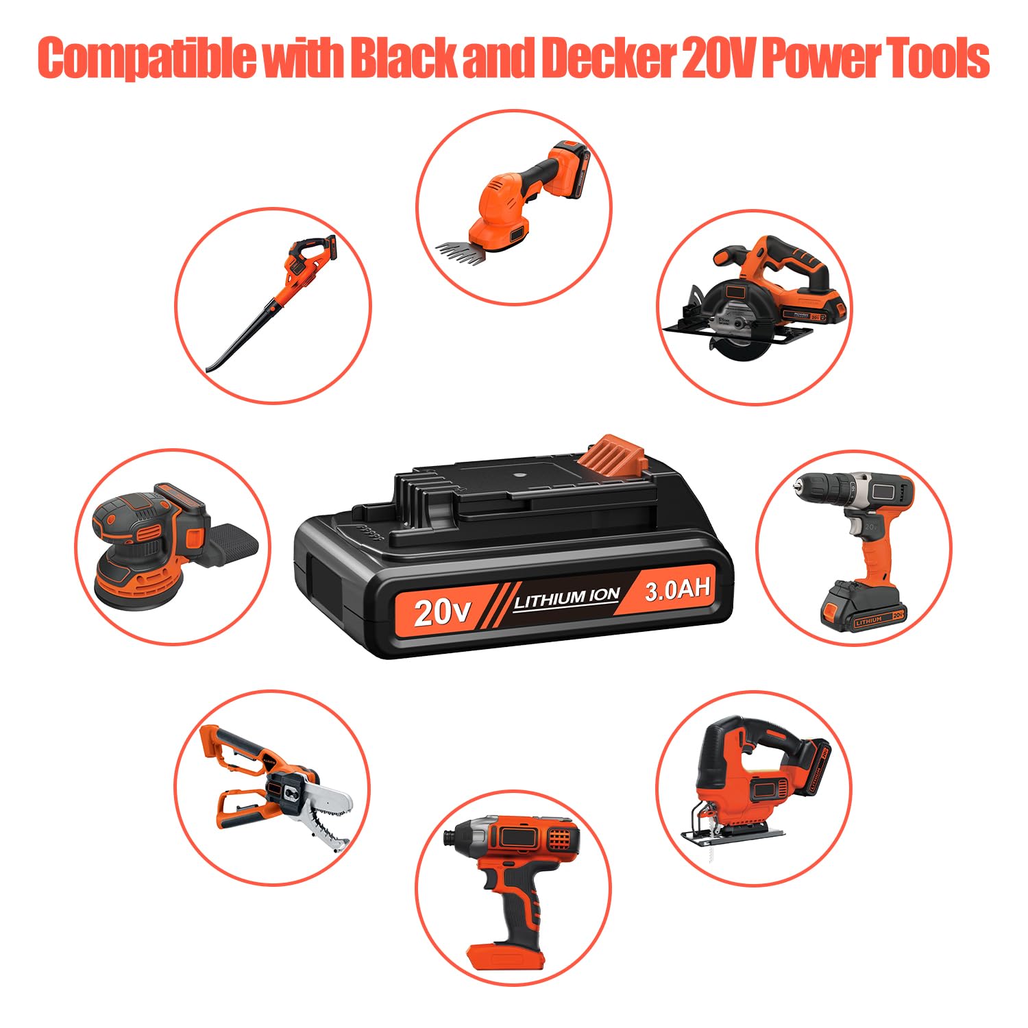 Peyesten 2 Pack 3000Mah 20V Max Battery And Charger, Replacement For Black And Decker 20V Lithium Battery, Compatible With Black