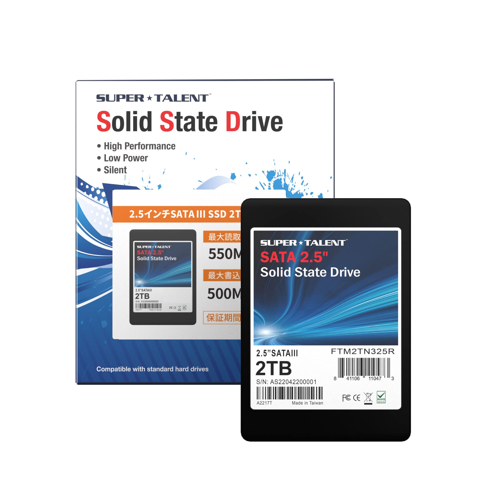 Super Talent TeraNova 2TB 2.5 inch SATA3 Solid State Drive (3D TLC)