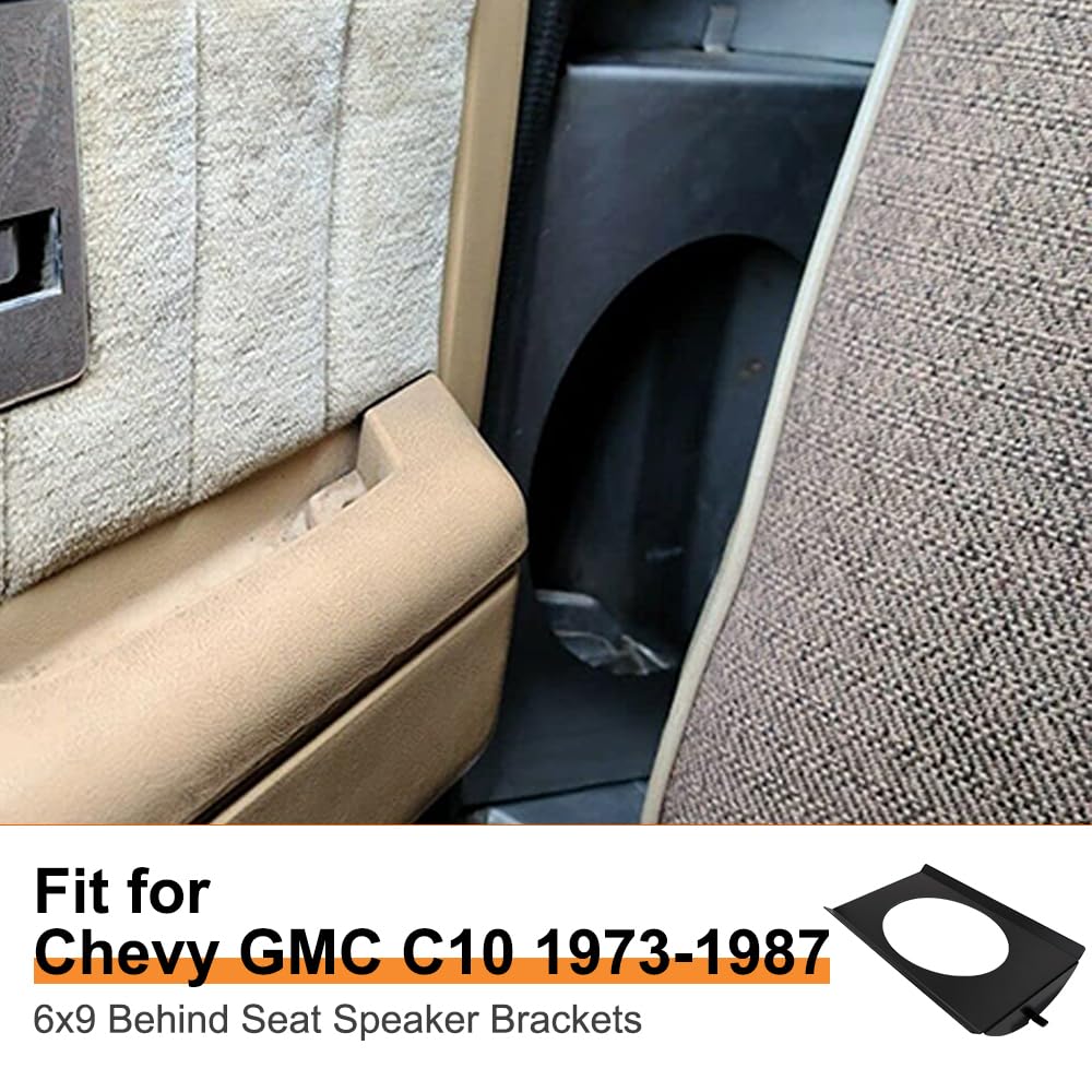 Lifgarfe Behind Seat Speaker Brackets Fit For Chevy Gmc C10 1973 1987 Behind Seat Cab Corner Squarebody Pickup For 6X9 Speakers