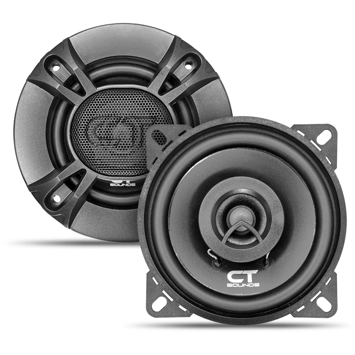 Ct Sounds Bio 4 Cox 4 Inch Coaxial Car Speakers, 160 Watts Max, Pair