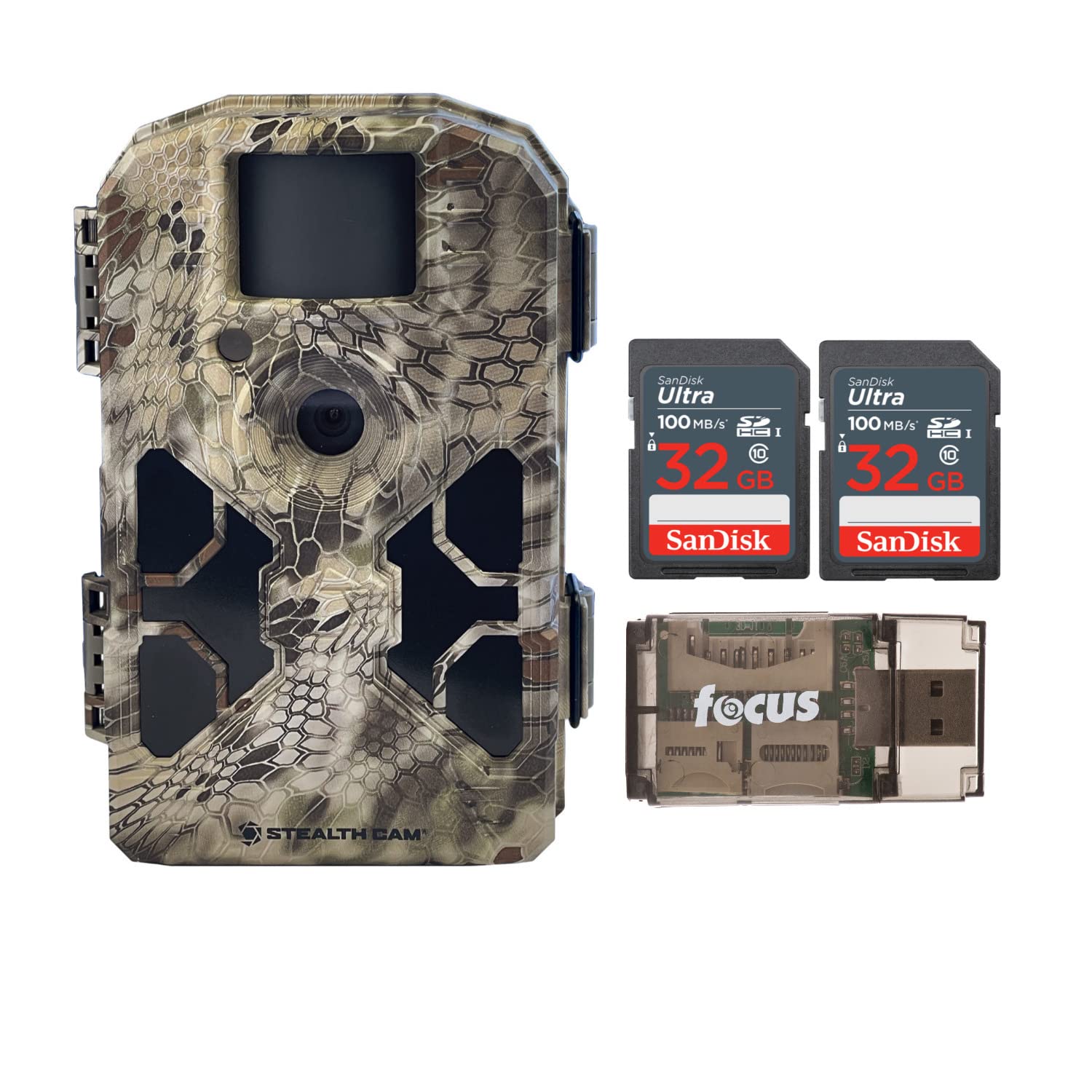 Stealth Cam 2020 G42Ng 32Mp Trail Camera No Glow Flash, 100 Ft. Ir Range (Kryptek Camouflage) Bundle With 32Gb Ultra Sdhc Uhs I 